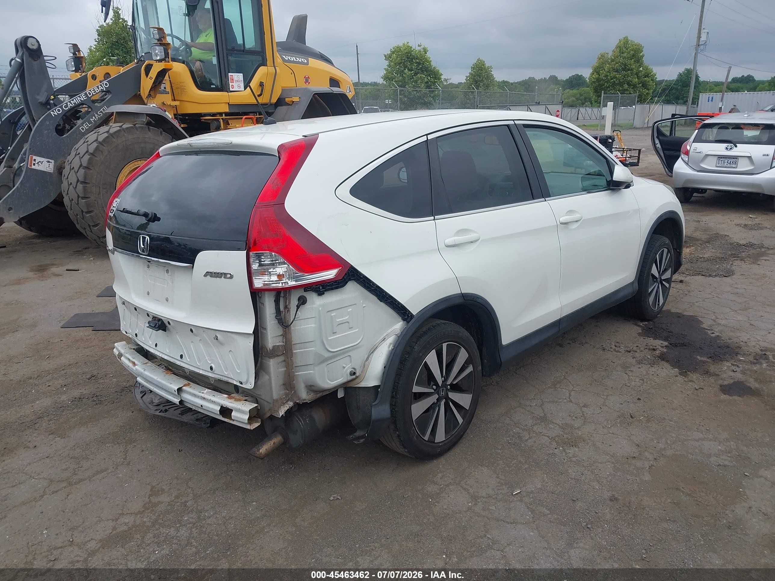 2014 Honda Cr-v Ex White vin: 5J6RM4H55EL115308