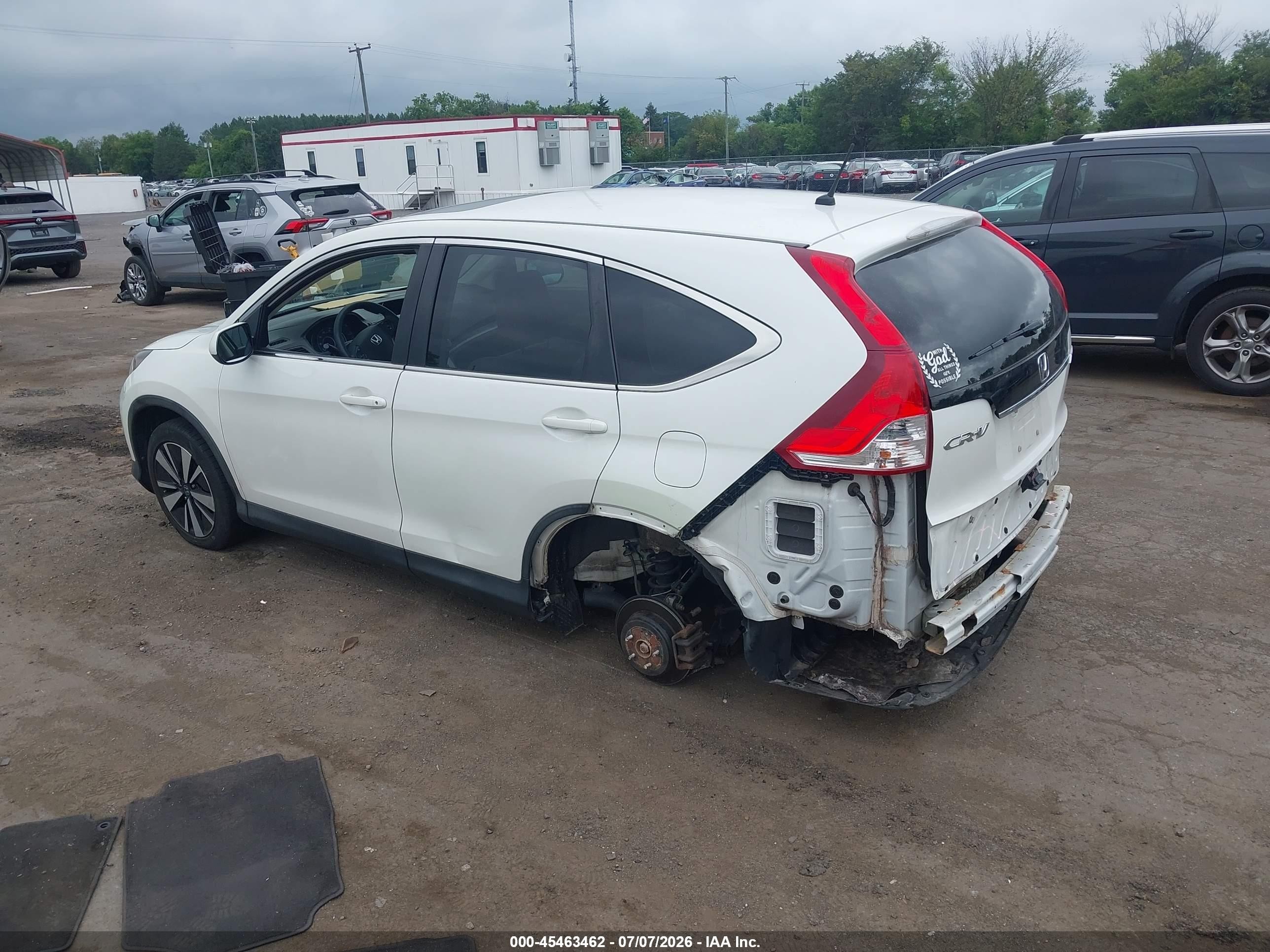 2014 Honda Cr-v Ex White vin: 5J6RM4H55EL115308