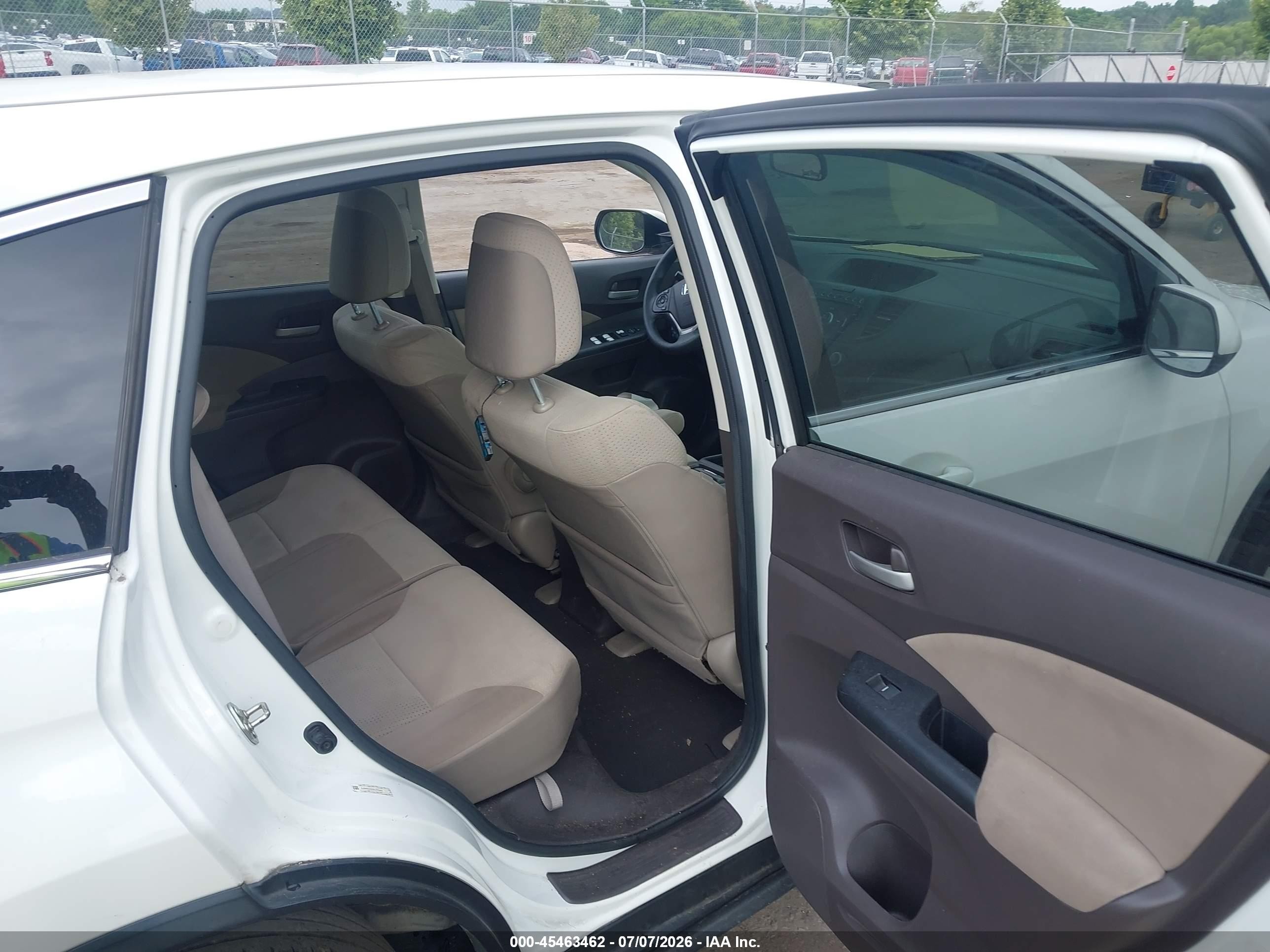 2014 Honda Cr-v Ex White vin: 5J6RM4H55EL115308