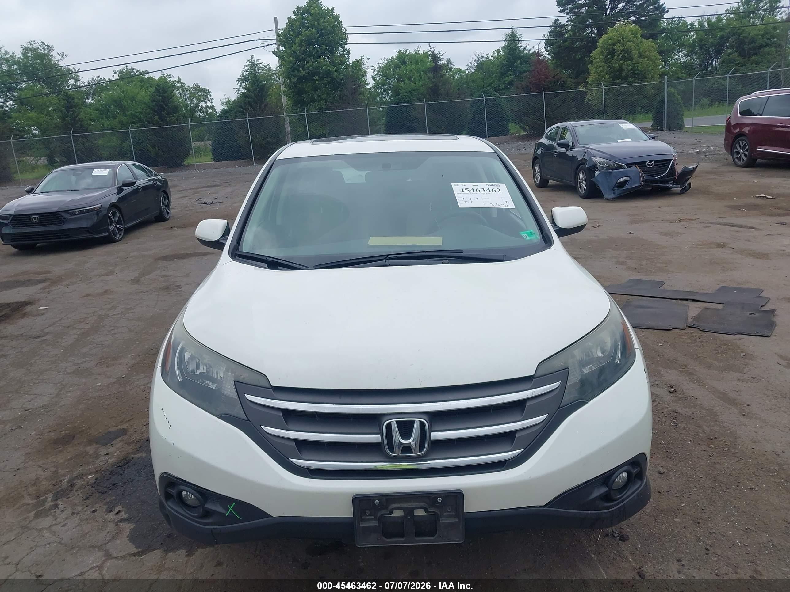 2014 Honda Cr-v Ex White vin: 5J6RM4H55EL115308