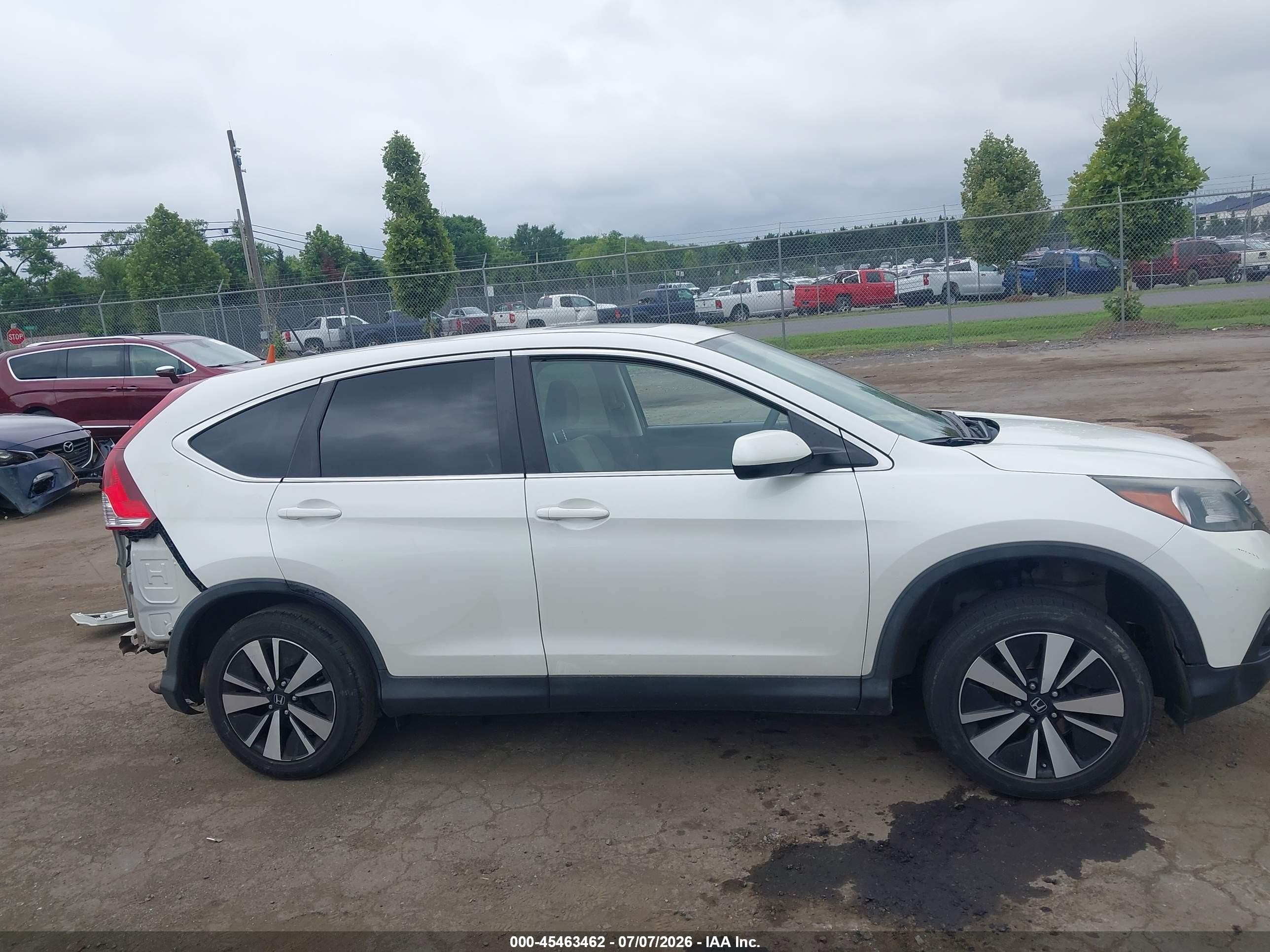 2014 Honda Cr-v Ex White vin: 5J6RM4H55EL115308