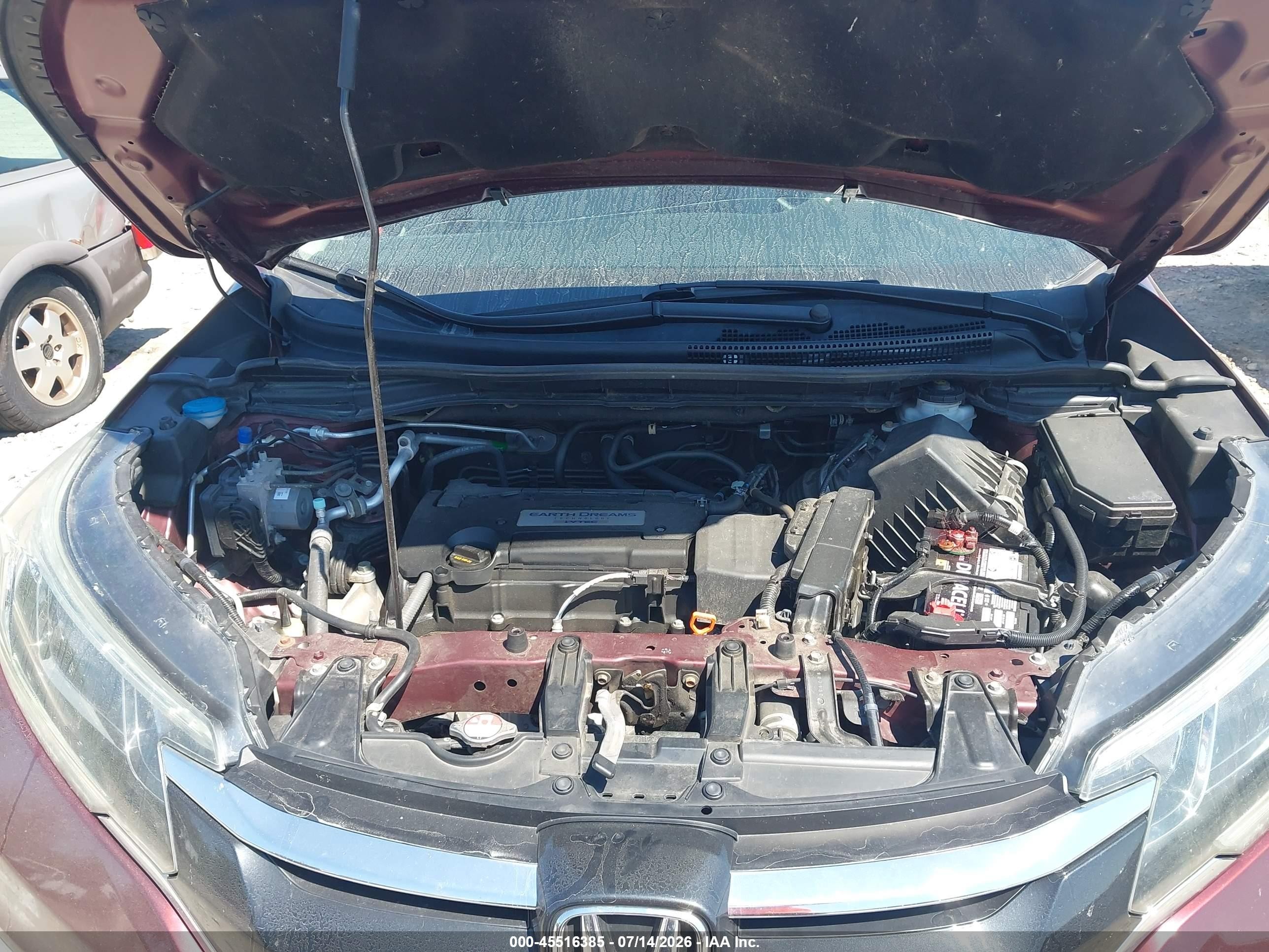 2015 Honda Cr-v Ex Maroon vin: 5J6RM4H55FL007448