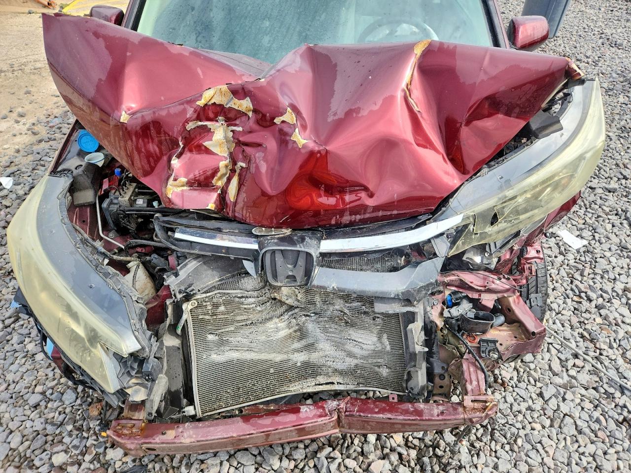 2015 Honda Cr-v Ex Burgundy vin: 5J6RM4H55FL022886