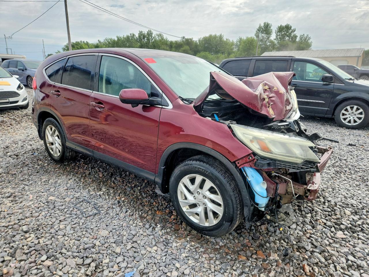 2015 Honda Cr-v Ex Burgundy vin: 5J6RM4H55FL022886