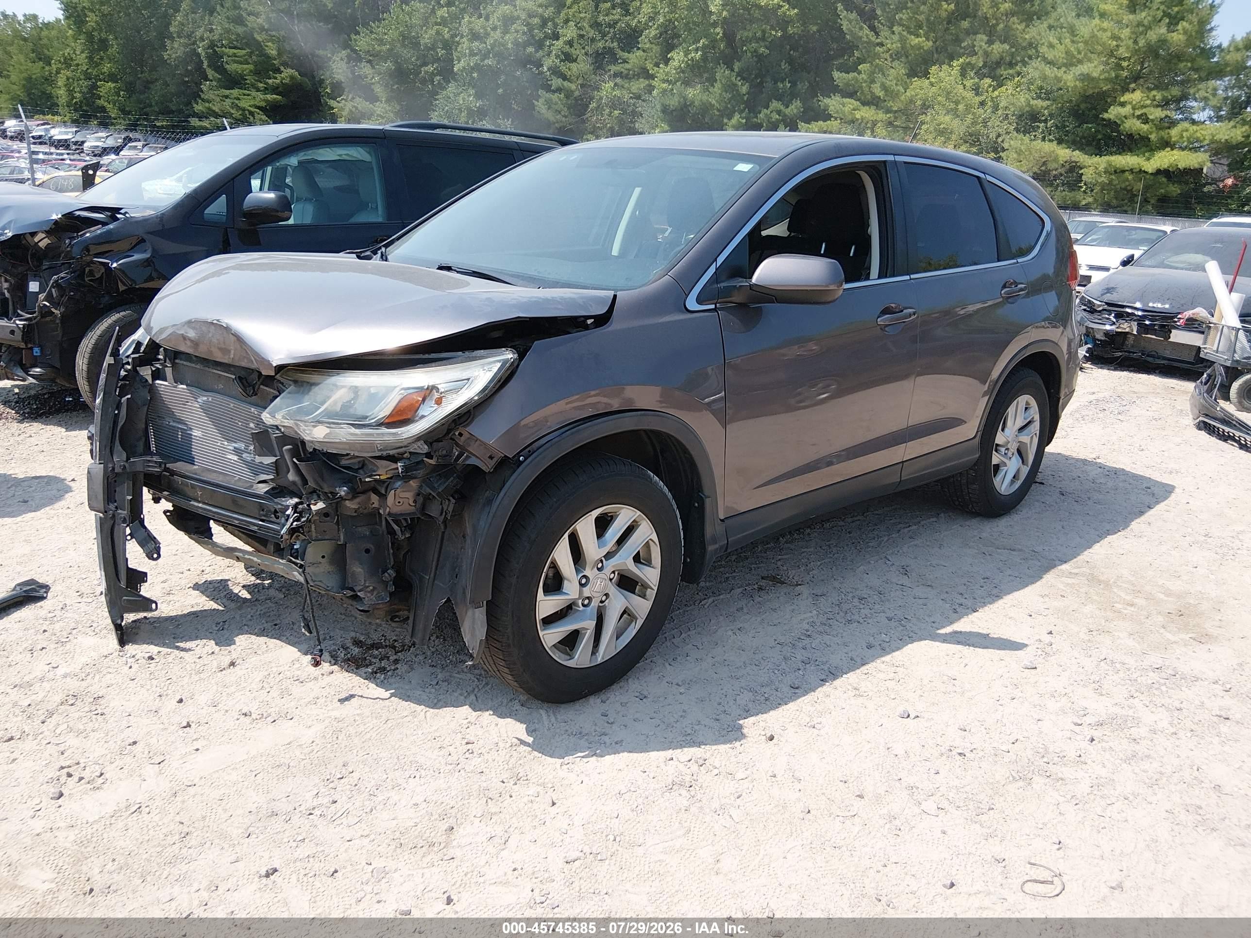 2015 Honda Cr-v Ex Gray vin: 5J6RM4H55FL032124