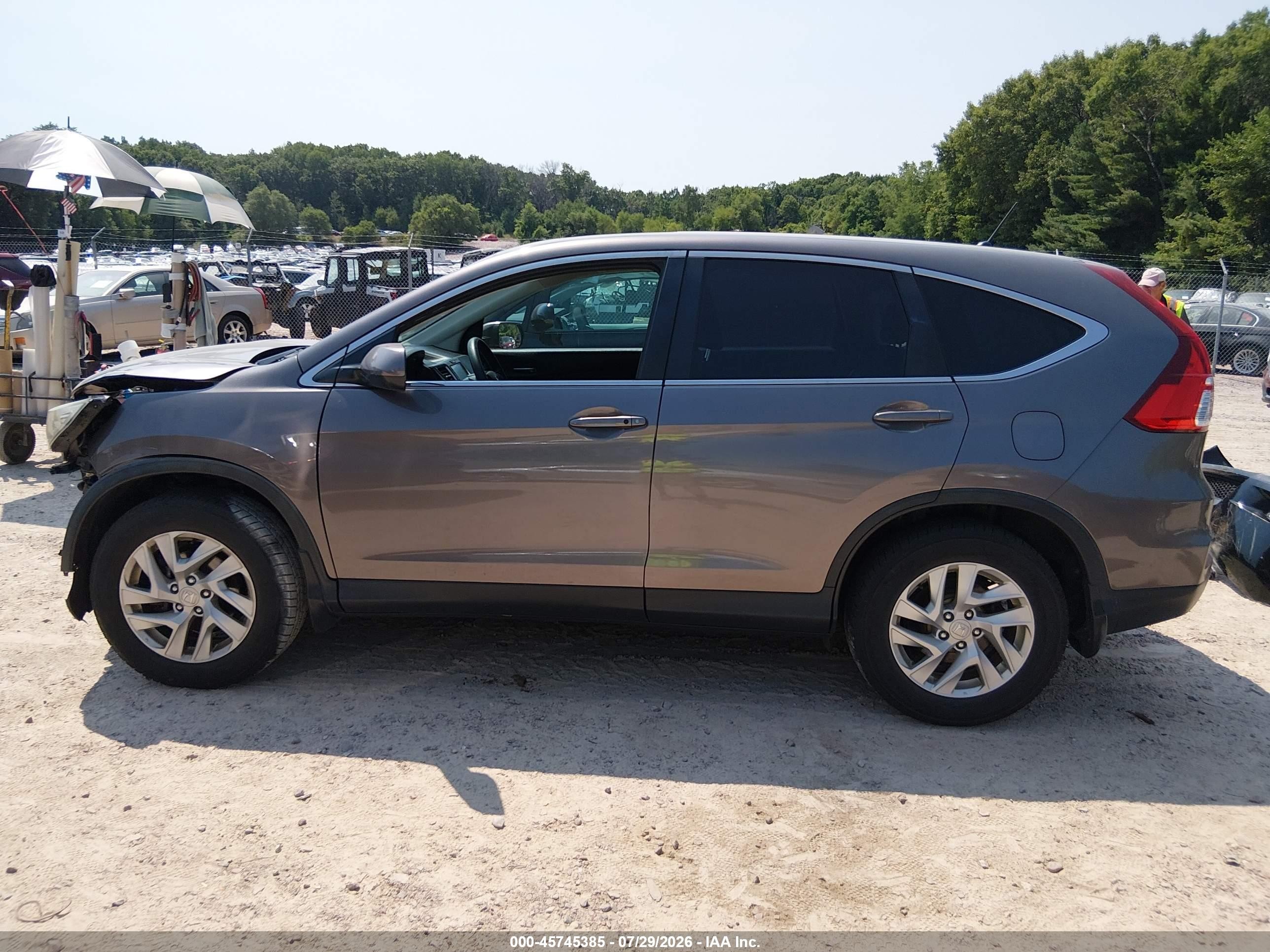 2015 Honda Cr-v Ex Gray vin: 5J6RM4H55FL032124