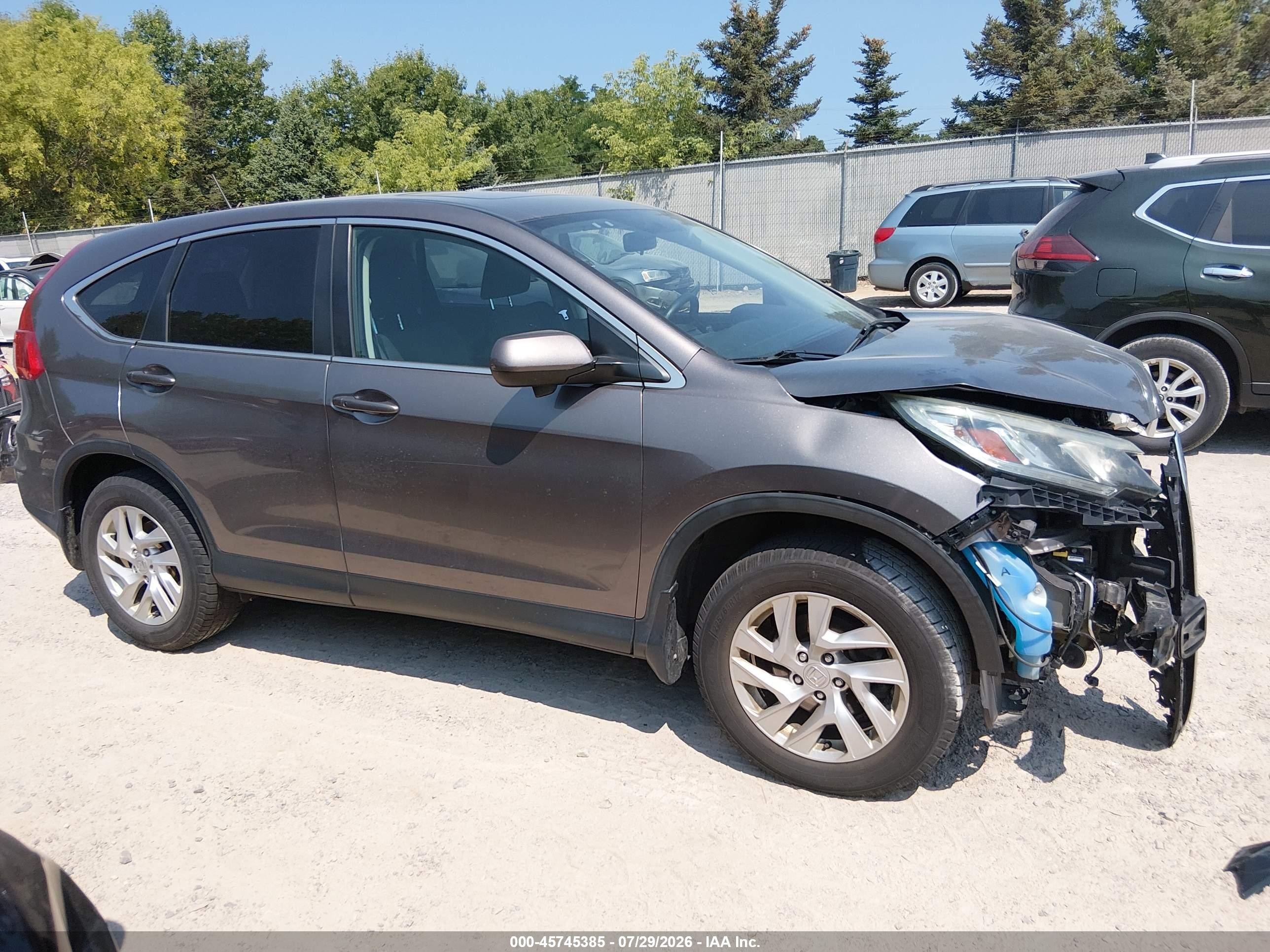 2015 Honda Cr-v Ex Gray vin: 5J6RM4H55FL032124