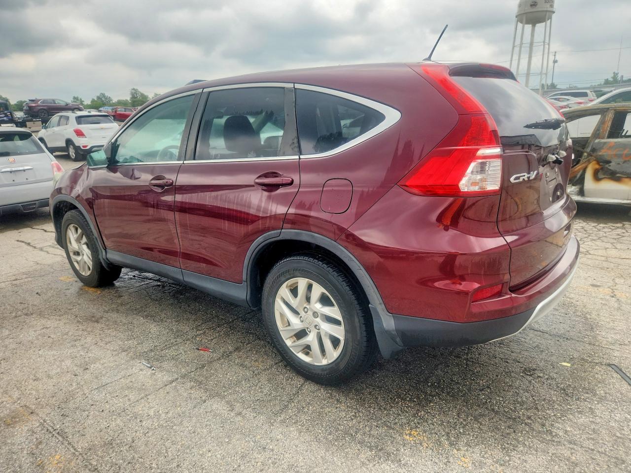 2015 Honda Cr-v Ex Burgundy vin: 5J6RM4H55FL055547