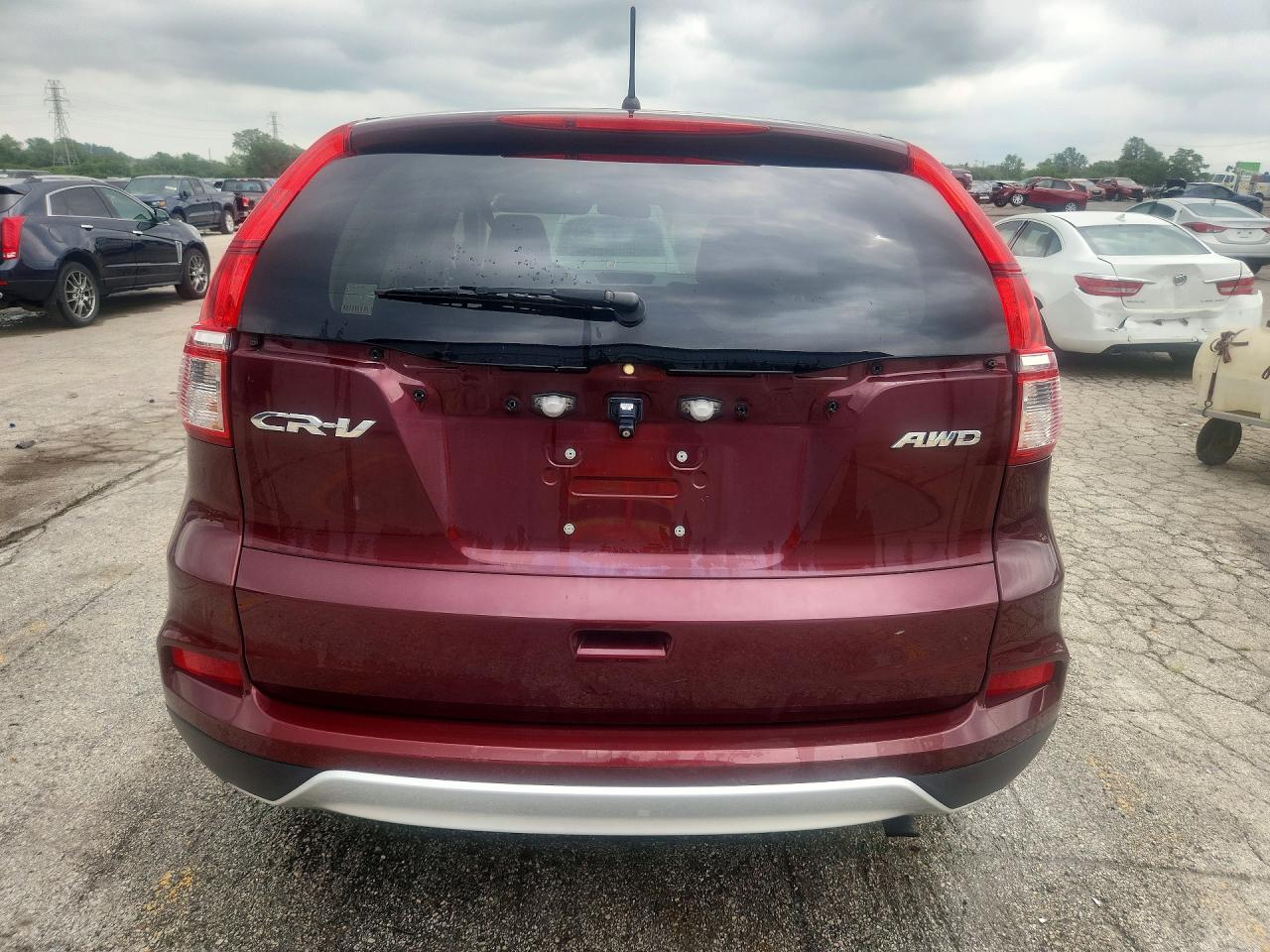 2015 Honda Cr-v Ex Burgundy vin: 5J6RM4H55FL055547