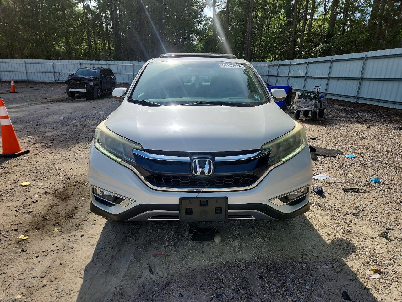 2015 Honda Cr-v Ex White vin: 5J6RM4H55FL132627