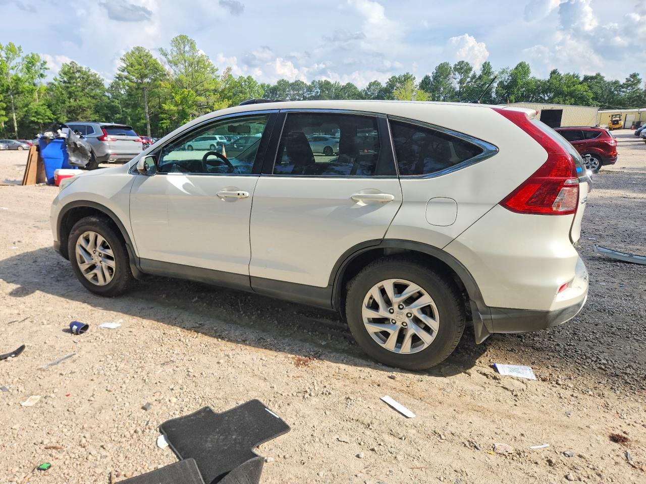2015 Honda Cr-v Ex White vin: 5J6RM4H55FL132627