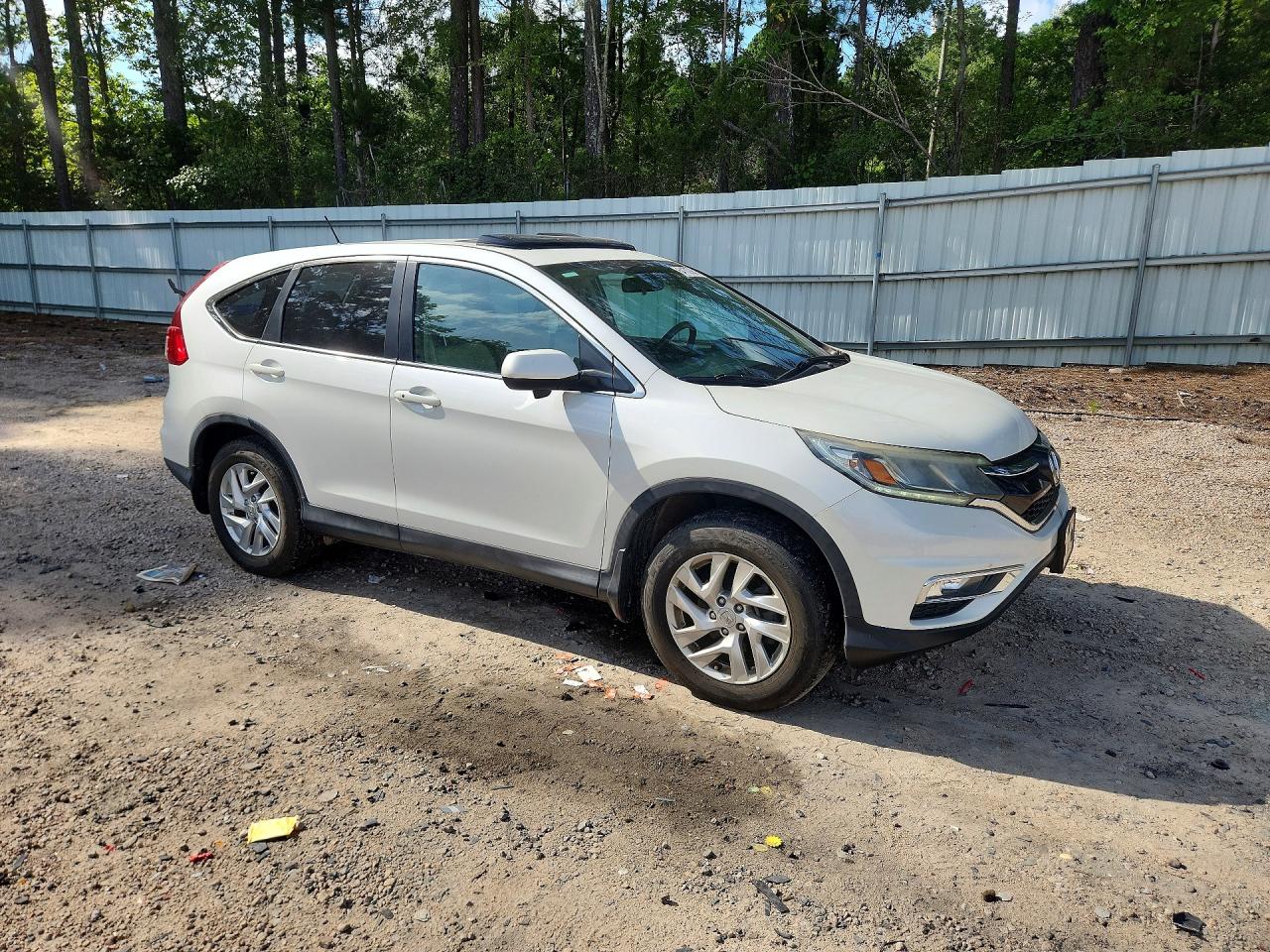 2015 Honda Cr-v Ex White vin: 5J6RM4H55FL132627