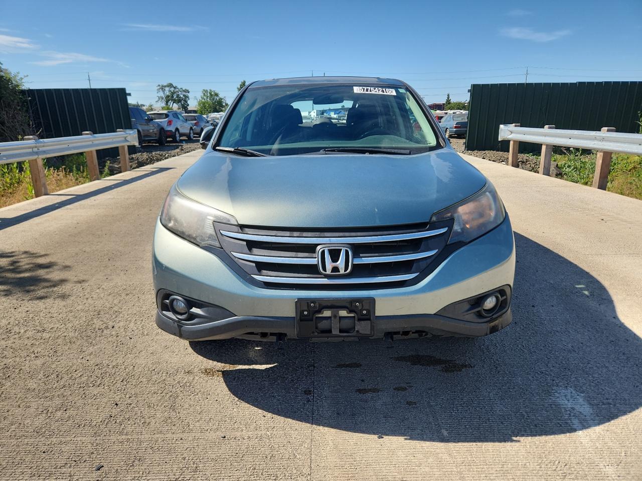 2012 Honda Cr-v Ex Teal vin: 5J6RM4H56CL002674 Damage: Left Head Lamp, Faded, Repair Required