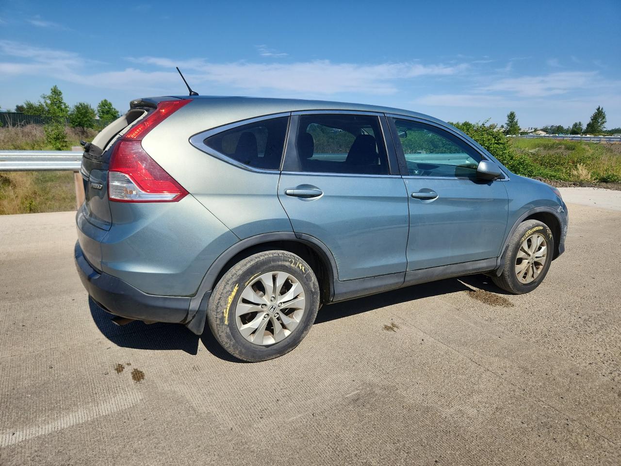 2012 Honda Cr-v Ex Teal vin: 5J6RM4H56CL002674 Damage: Right Front Door, Light Scratch, 7 To 8 Inches
