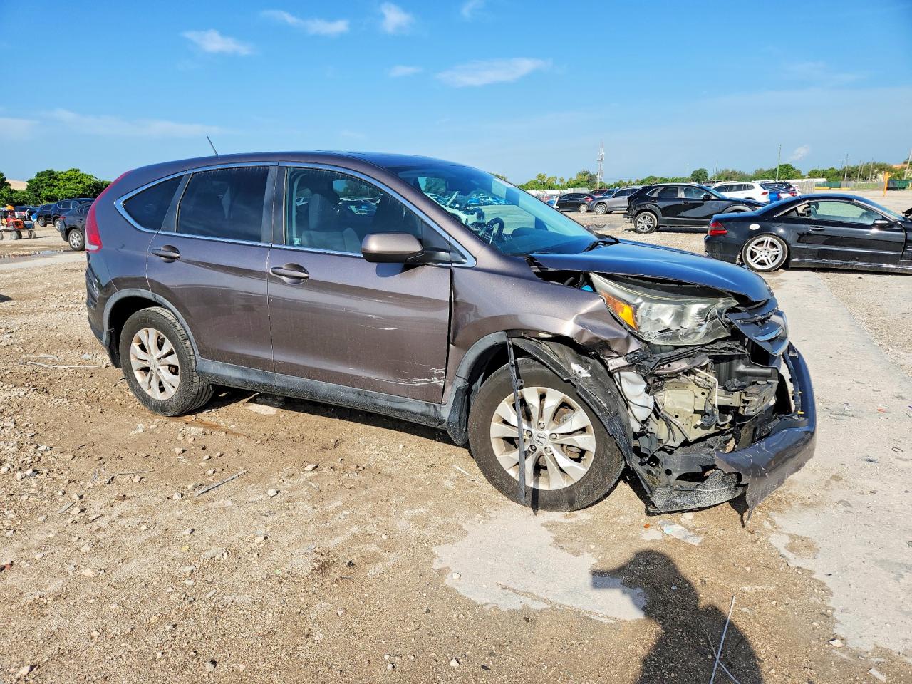 2012 Honda Cr-v Ex Gray vin: 5J6RM4H56CL036453