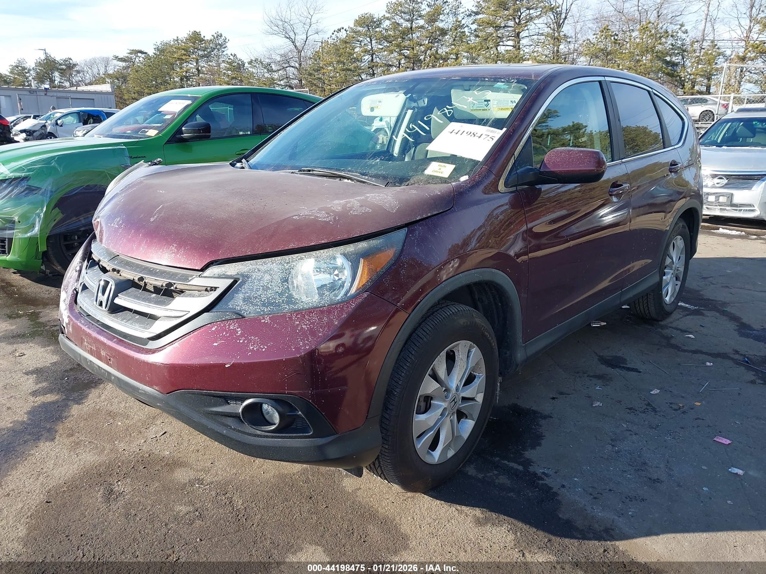 2012 Honda Cr-v Ex Burgundy vin: 5J6RM4H56CL052734