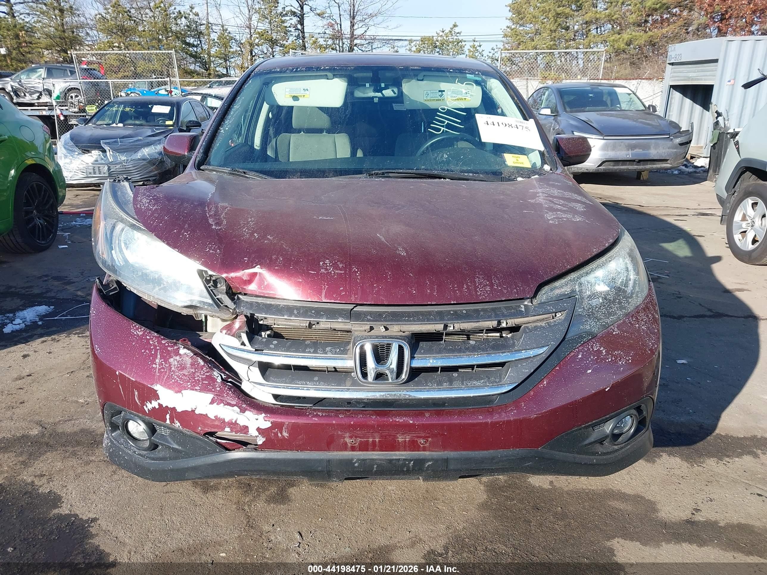 2012 Honda Cr-v Ex Burgundy vin: 5J6RM4H56CL052734
