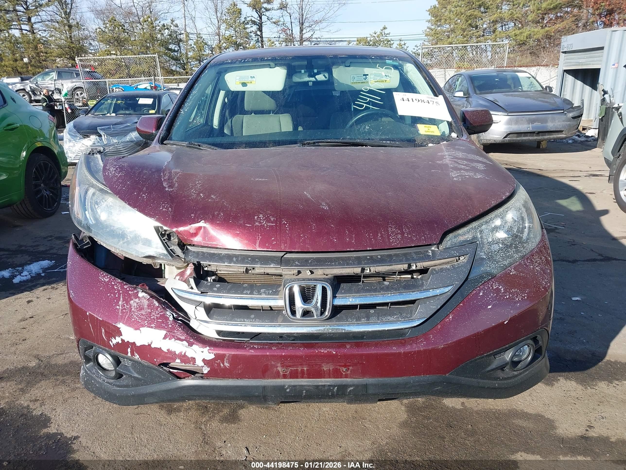 2012 Honda Cr-v Ex Burgundy vin: 5J6RM4H56CL052734