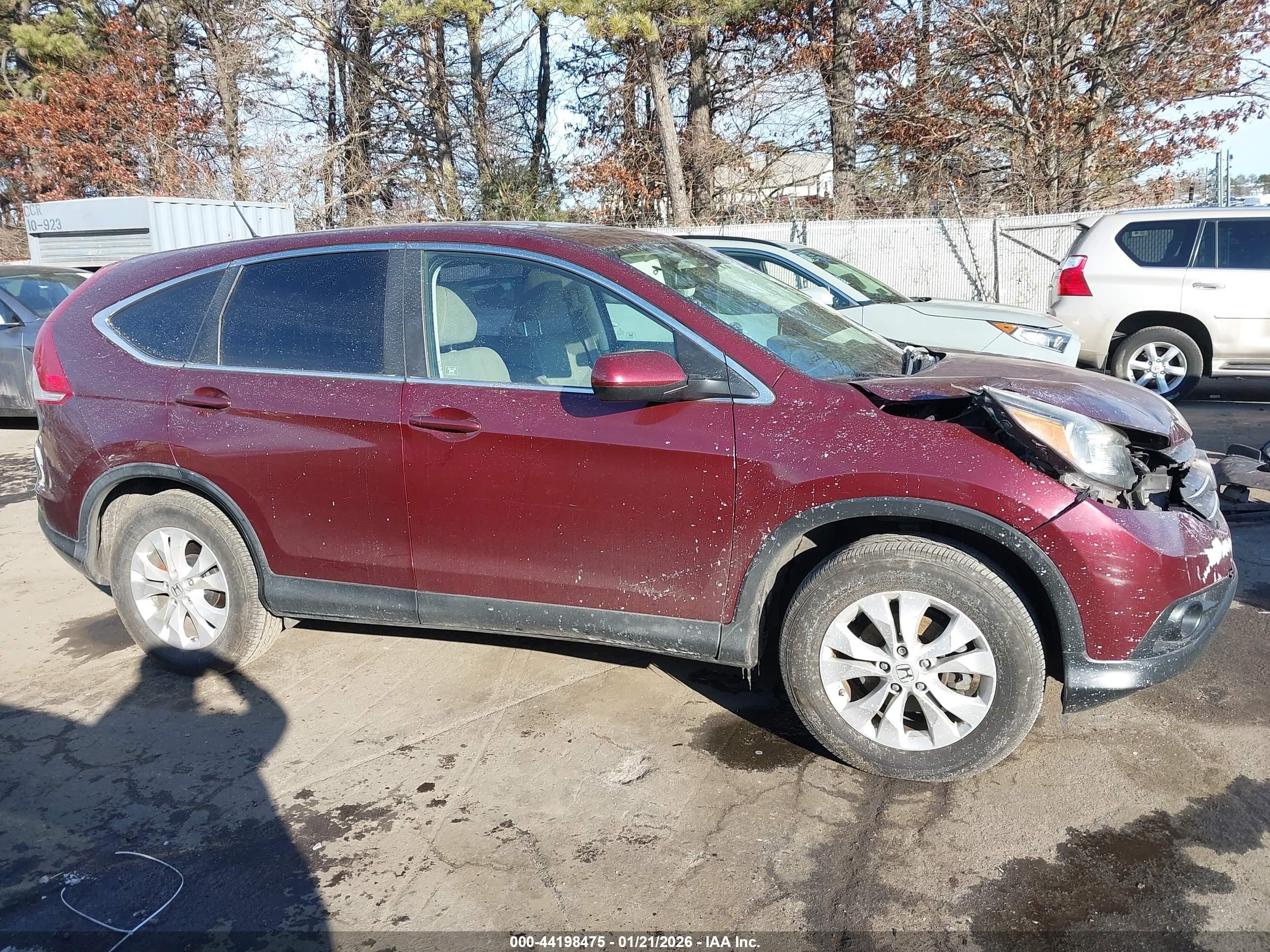 2012 Honda Cr-v Ex Burgundy vin: 5J6RM4H56CL052734