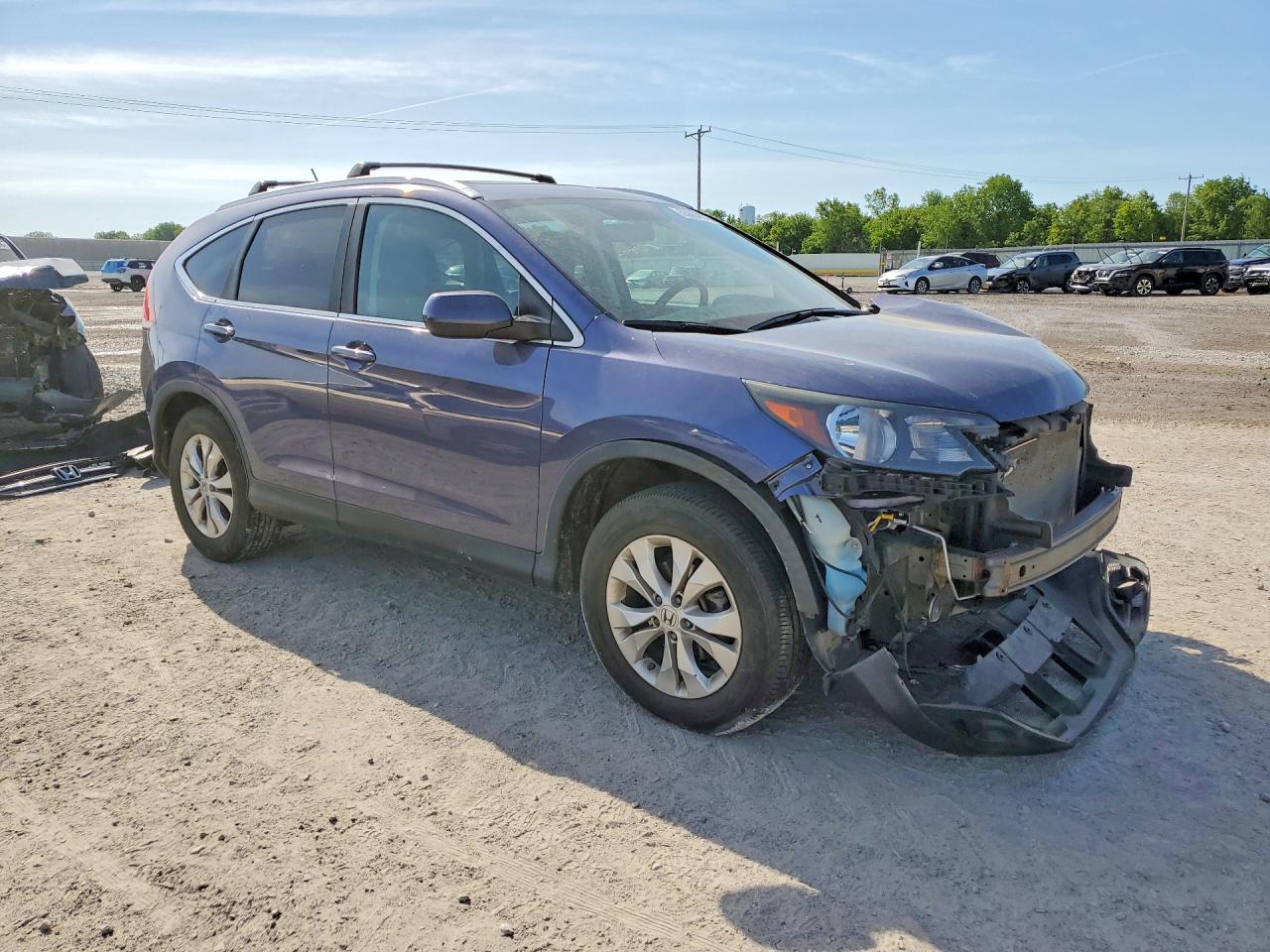 2012 Honda Cr-v Ex Blue vin: 5J6RM4H56CL057772