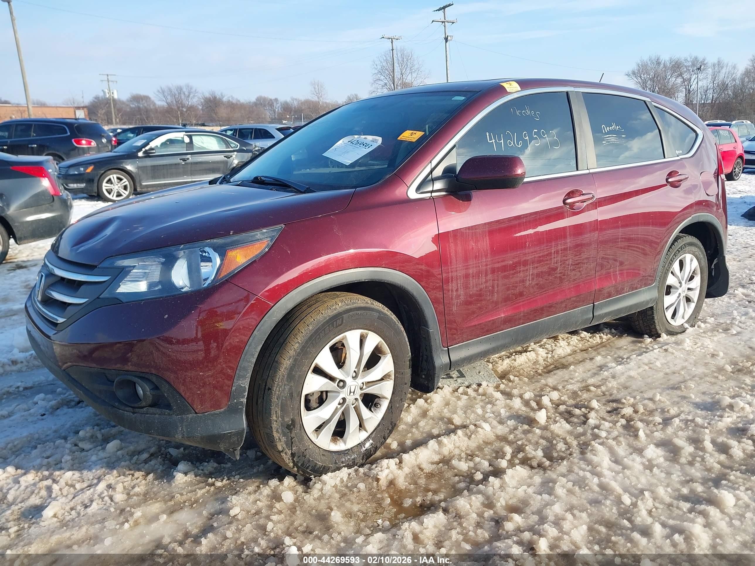 2012 Honda Cr-v Ex Maroon vin: 5J6RM4H56CL060395