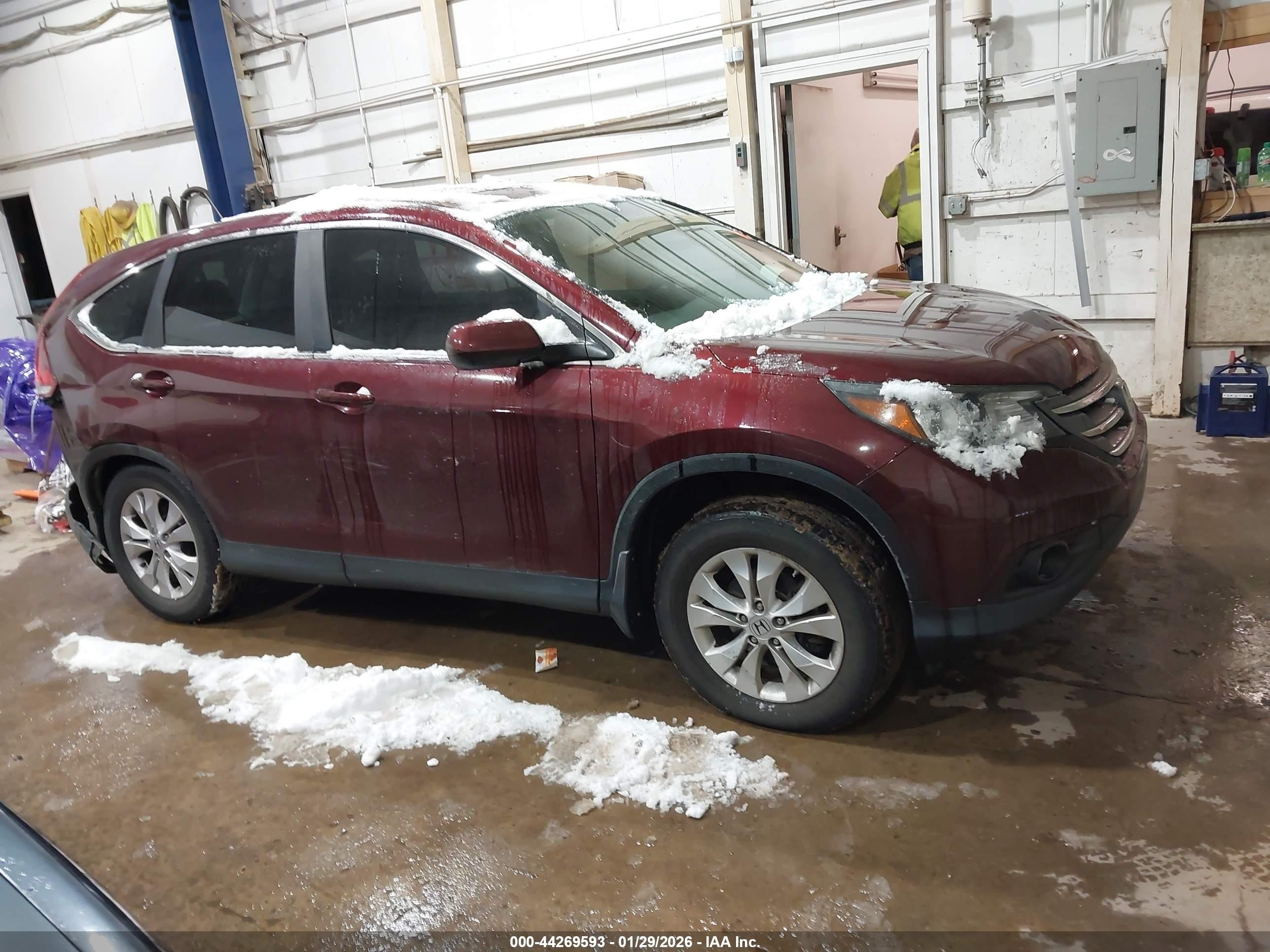 2012 Honda Cr-v Ex Maroon vin: 5J6RM4H56CL060395