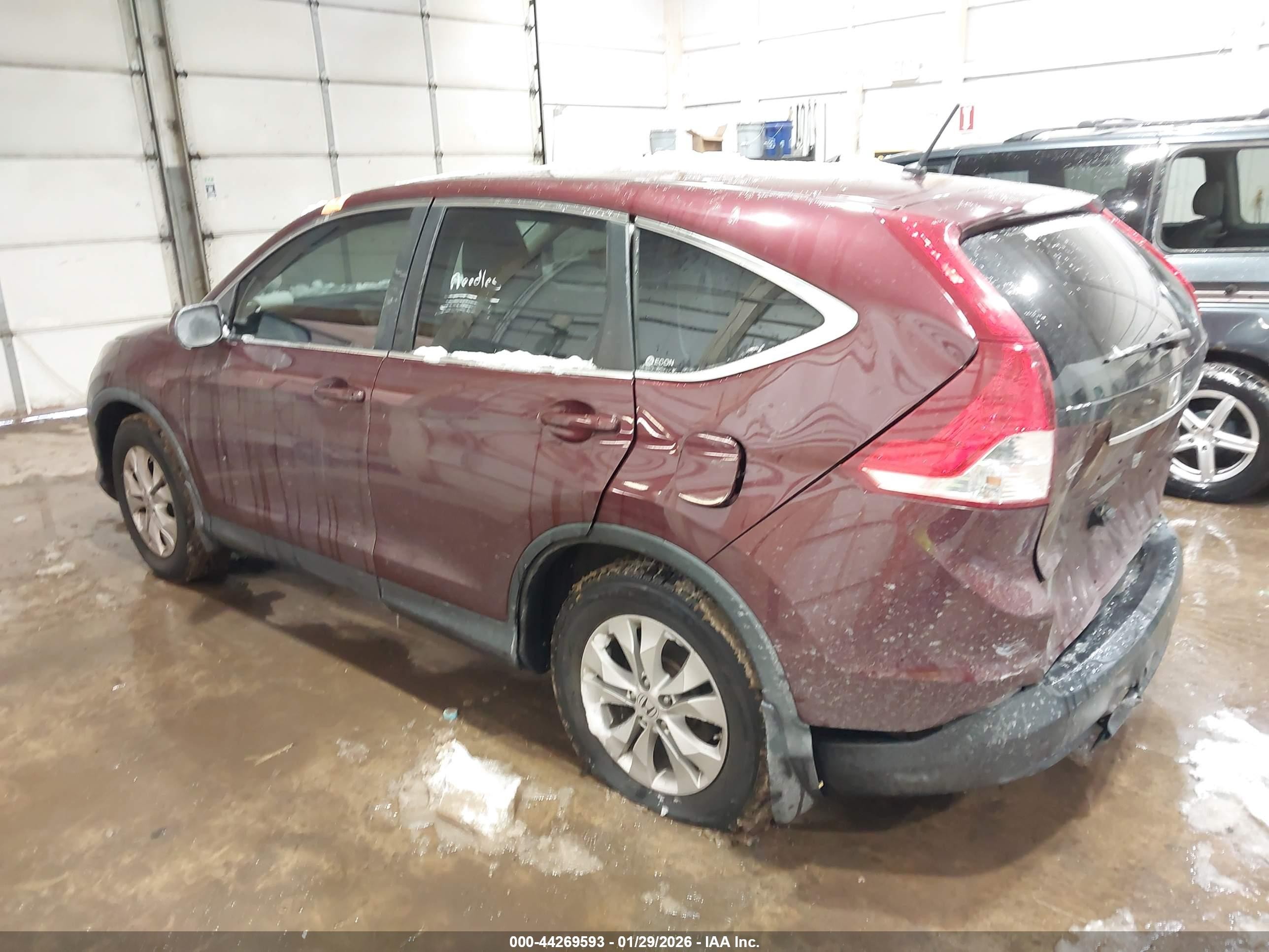 2012 Honda Cr-v Ex Maroon vin: 5J6RM4H56CL060395