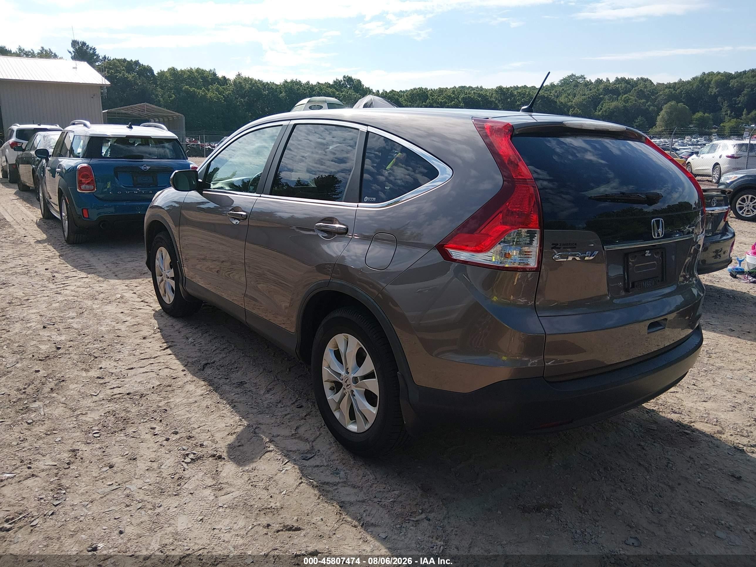 2012 Honda Cr-v Ex Gray vin: 5J6RM4H56CL067671