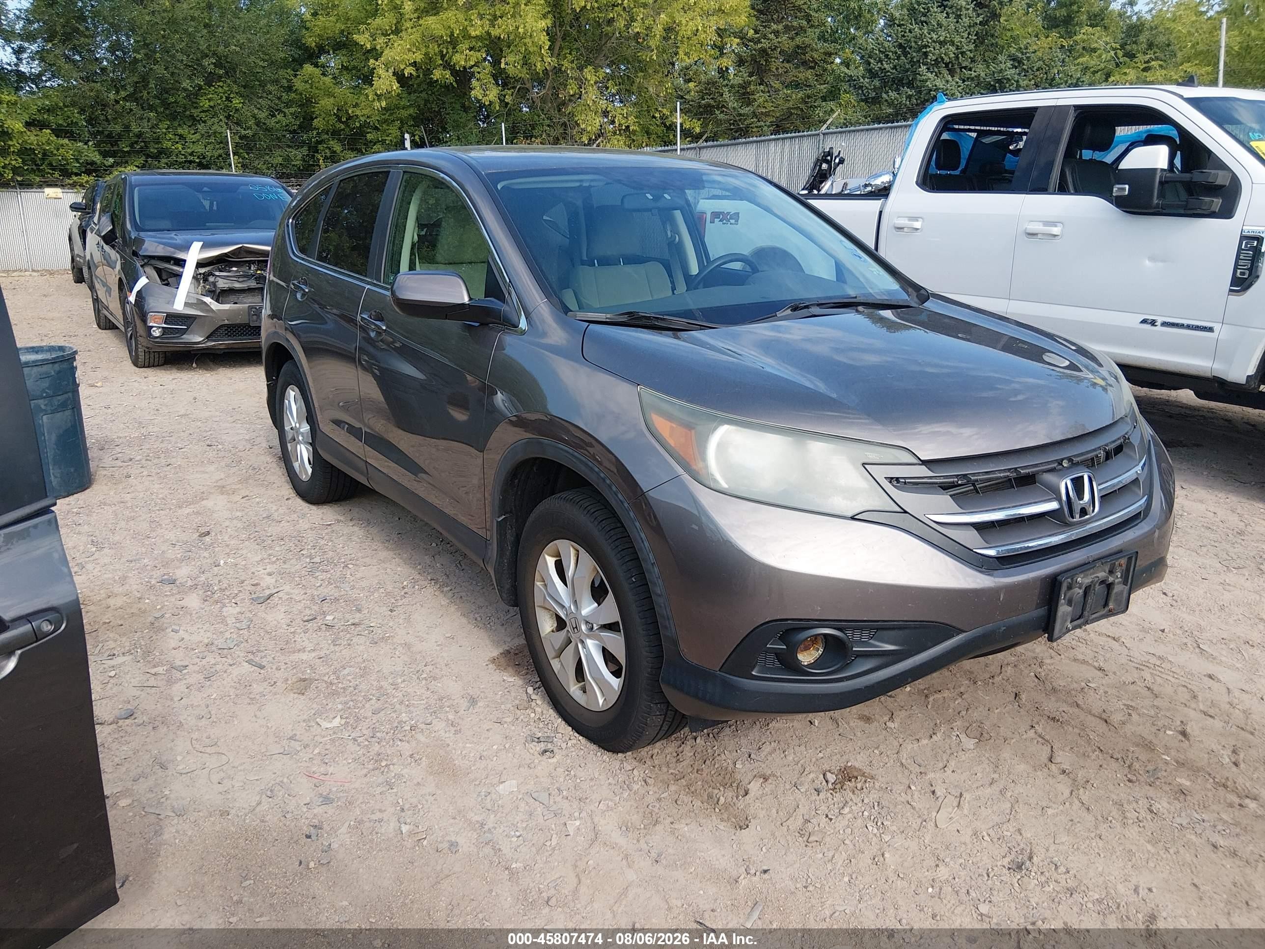 2012 Honda Cr-v Ex Gray vin: 5J6RM4H56CL067671