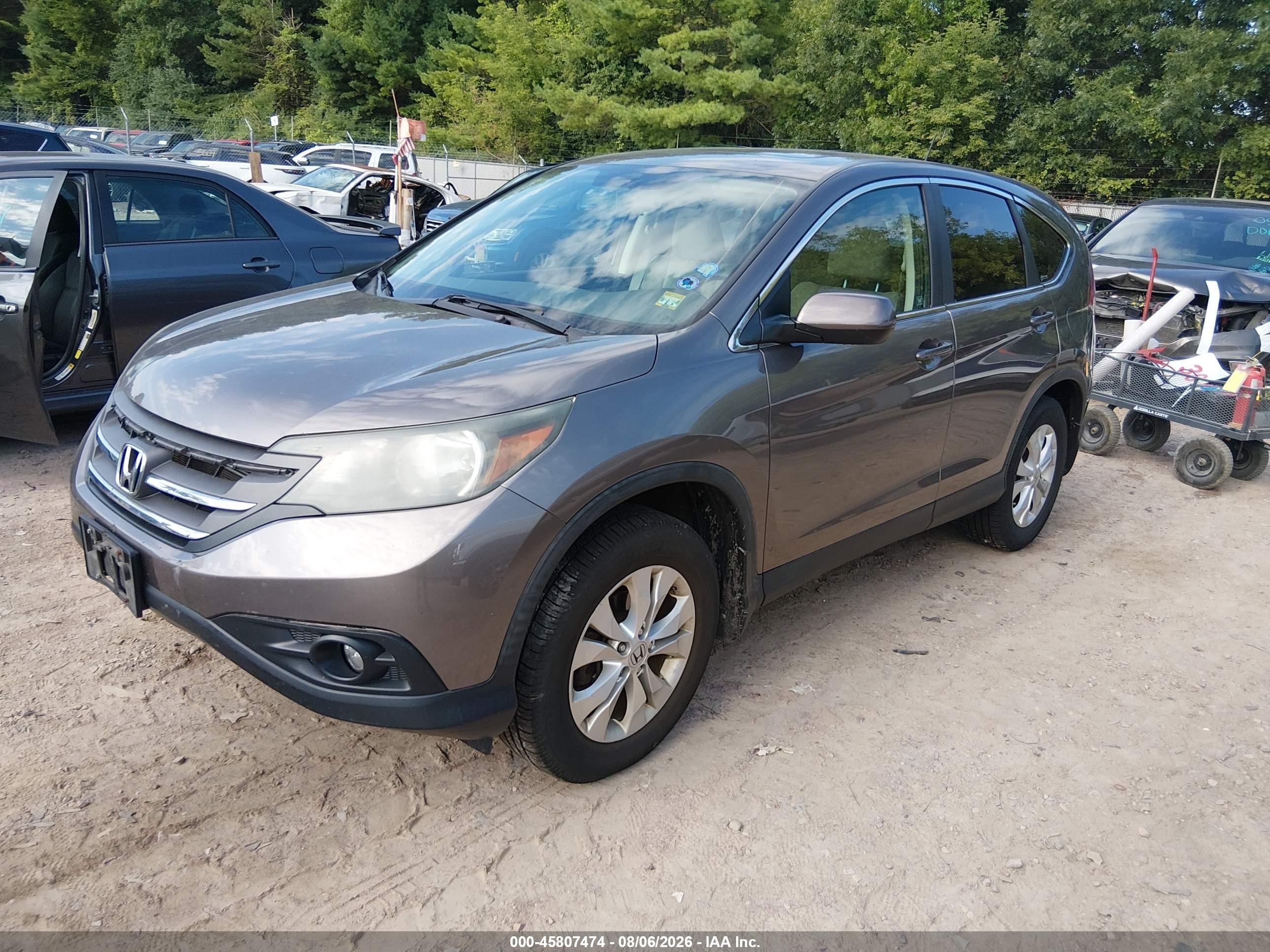 2012 Honda Cr-v Ex Gray vin: 5J6RM4H56CL067671