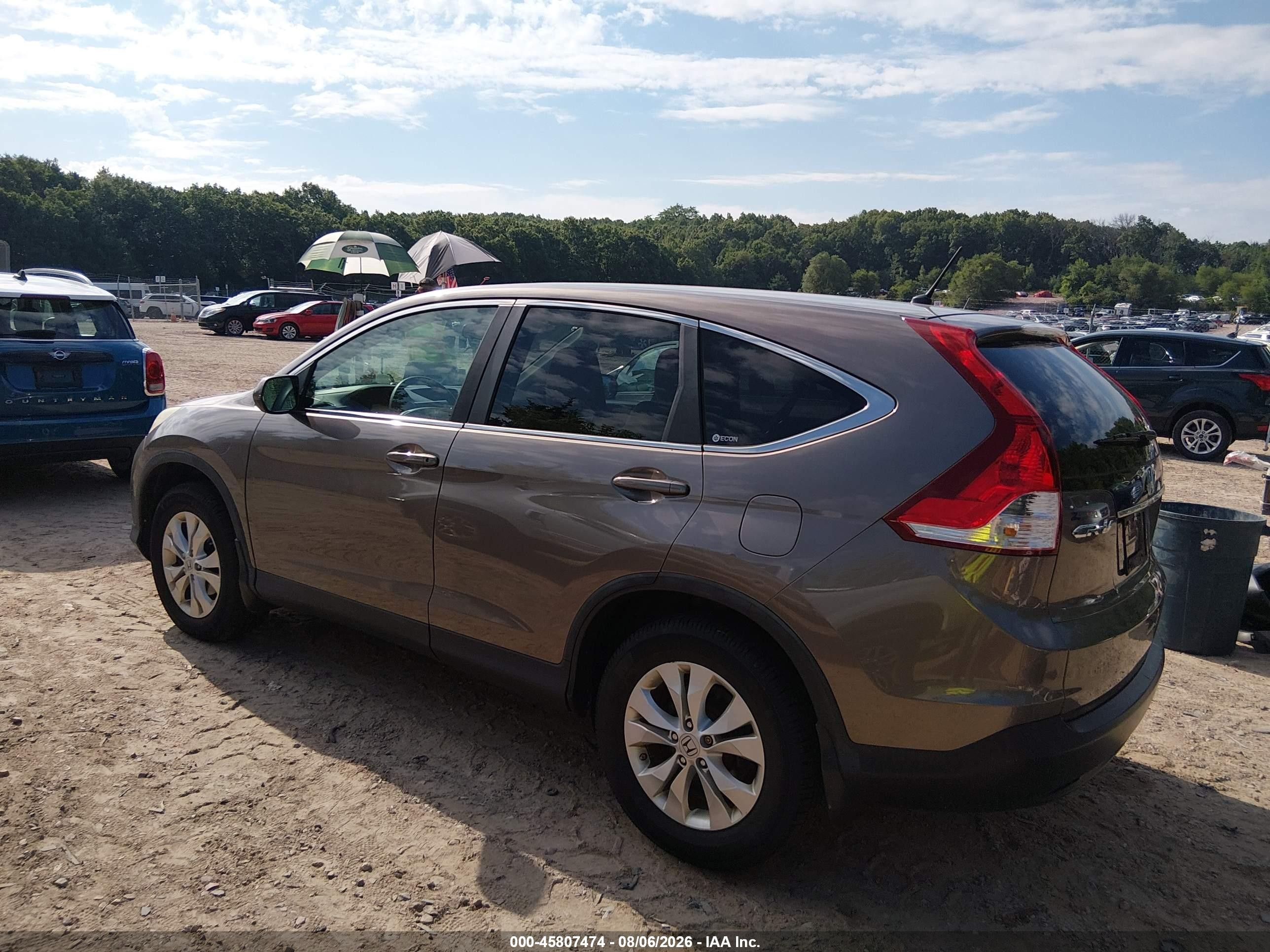 2012 Honda Cr-v Ex Gray vin: 5J6RM4H56CL067671