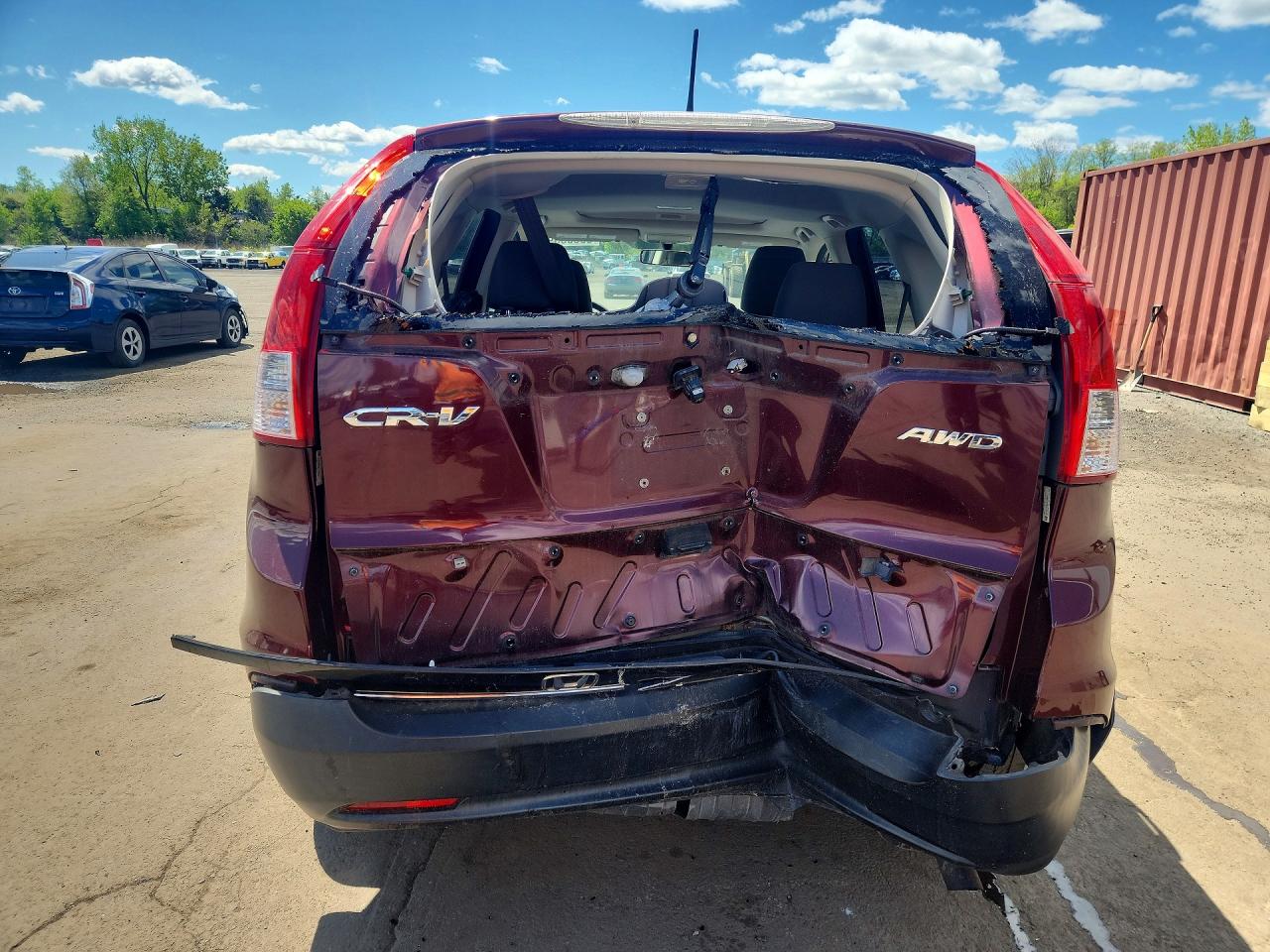 2012 Honda Cr-v Ex Burgundy vin: 5J6RM4H56CL068917