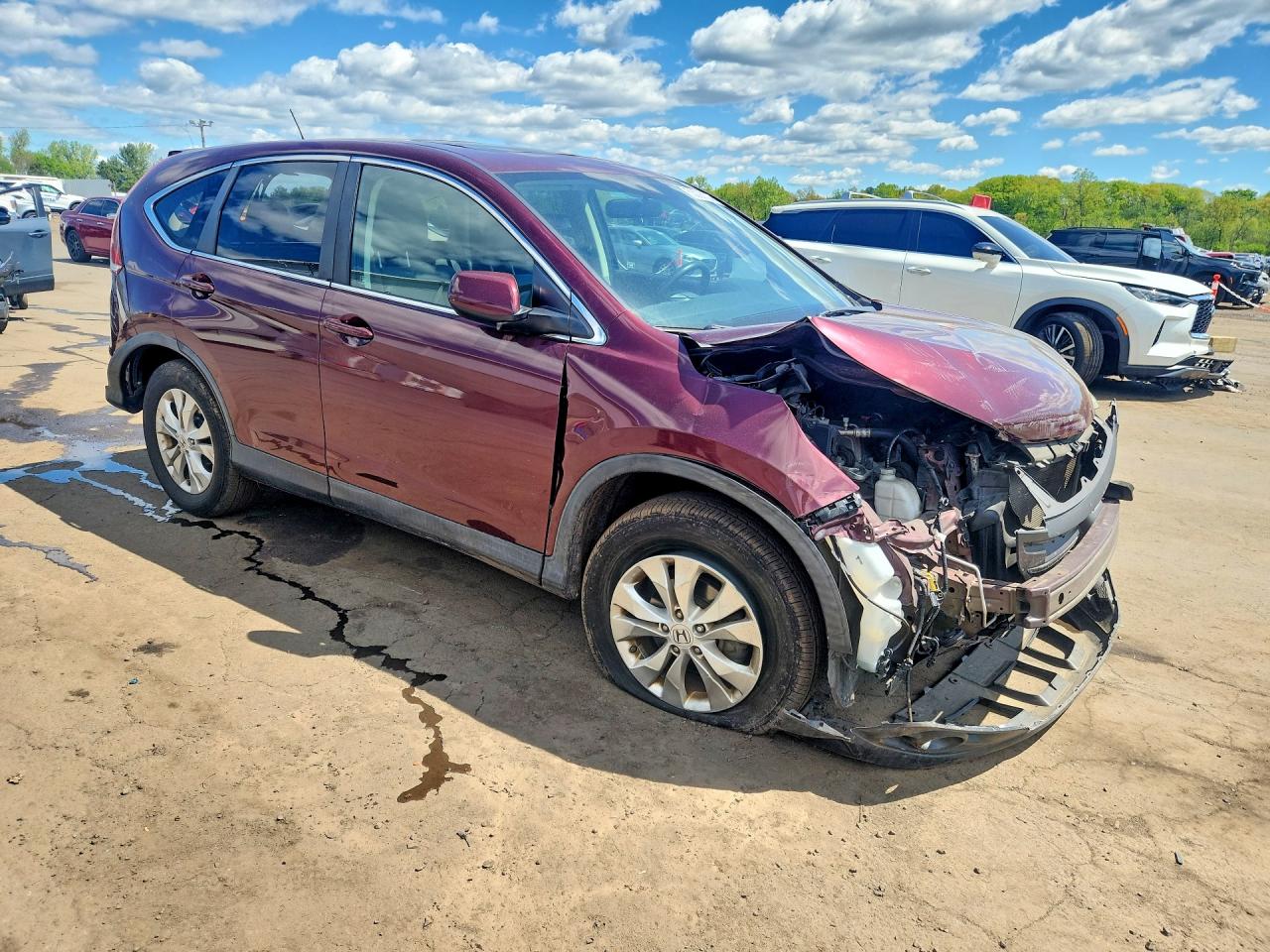 2012 Honda Cr-v Ex Burgundy vin: 5J6RM4H56CL068917