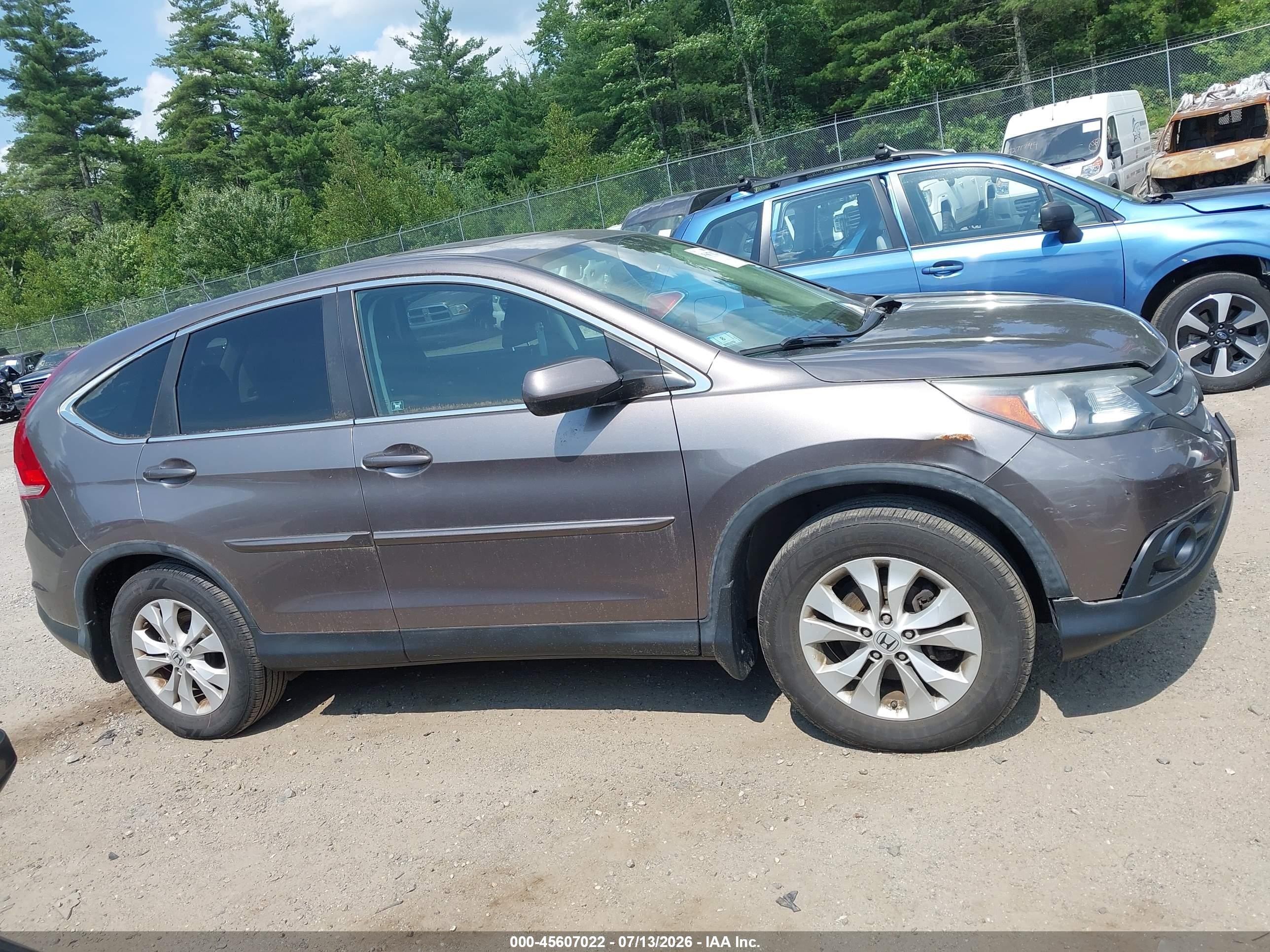 2012 Honda Cr-v Ex Gray vin: 5J6RM4H56CL081294