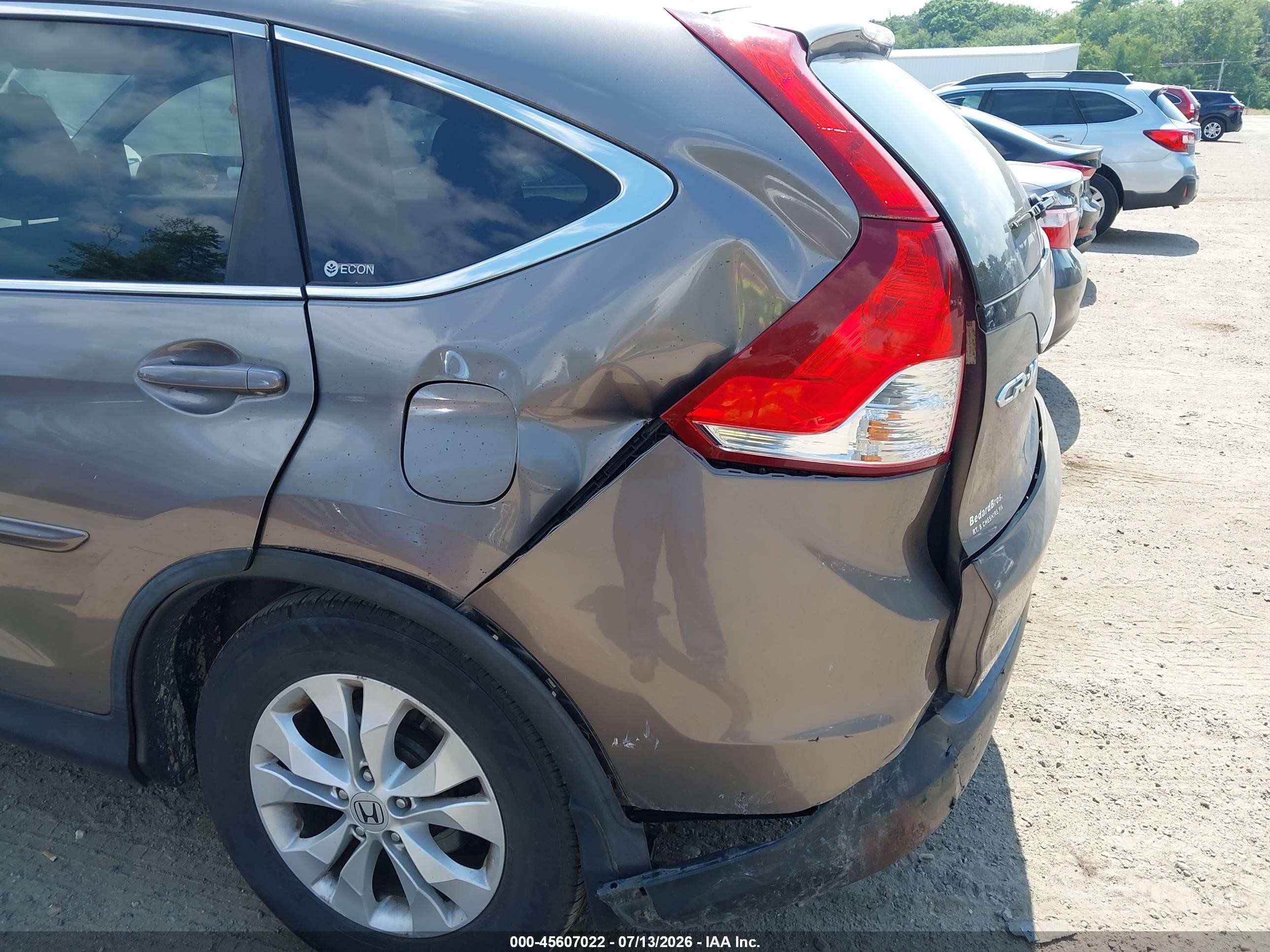 2012 Honda Cr-v Ex Gray vin: 5J6RM4H56CL081294
