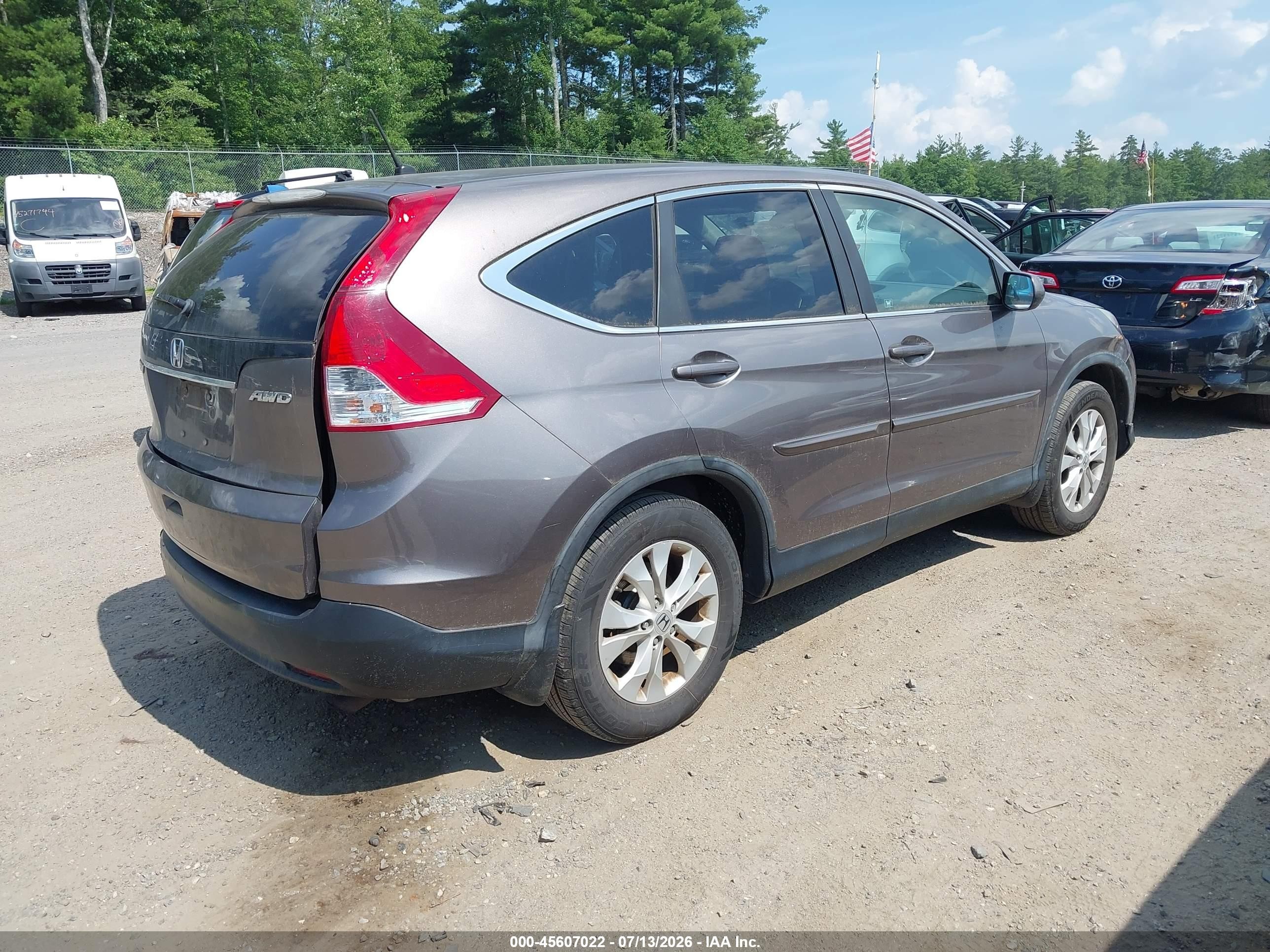 2012 Honda Cr-v Ex Gray vin: 5J6RM4H56CL081294