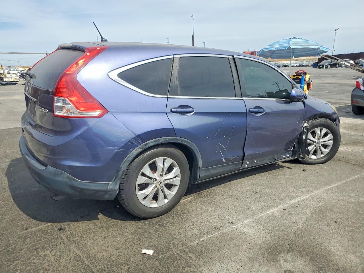 2013 Honda Cr-v Ex Blue vin: 5J6RM4H56DL015426