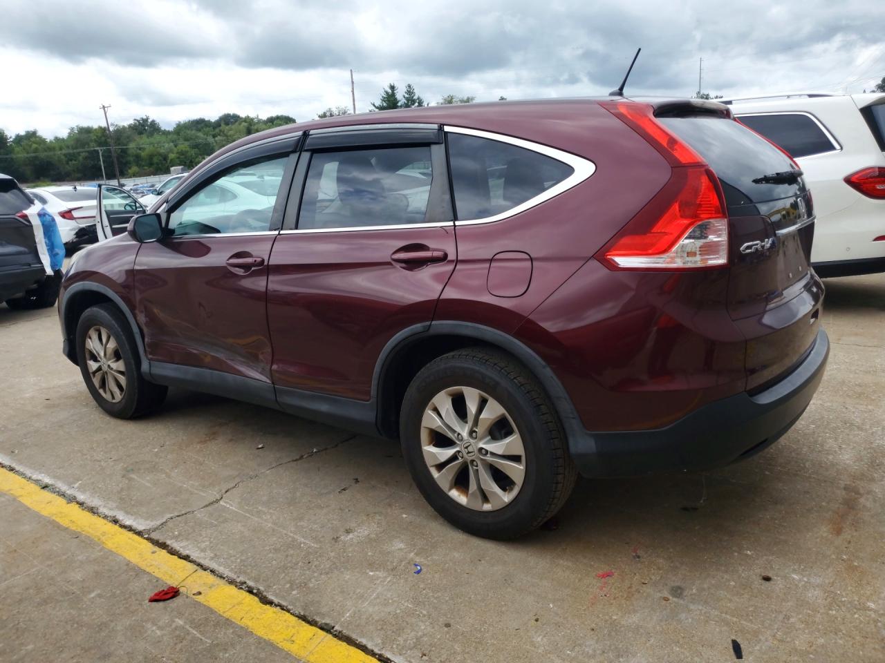 2013 Honda Cr-v Ex Burgundy vin: 5J6RM4H56DL020108