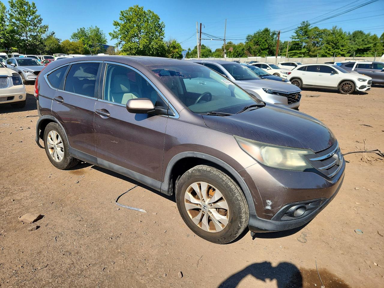 2013 Honda Cr-v Ex Gray vin: 5J6RM4H56DL040424