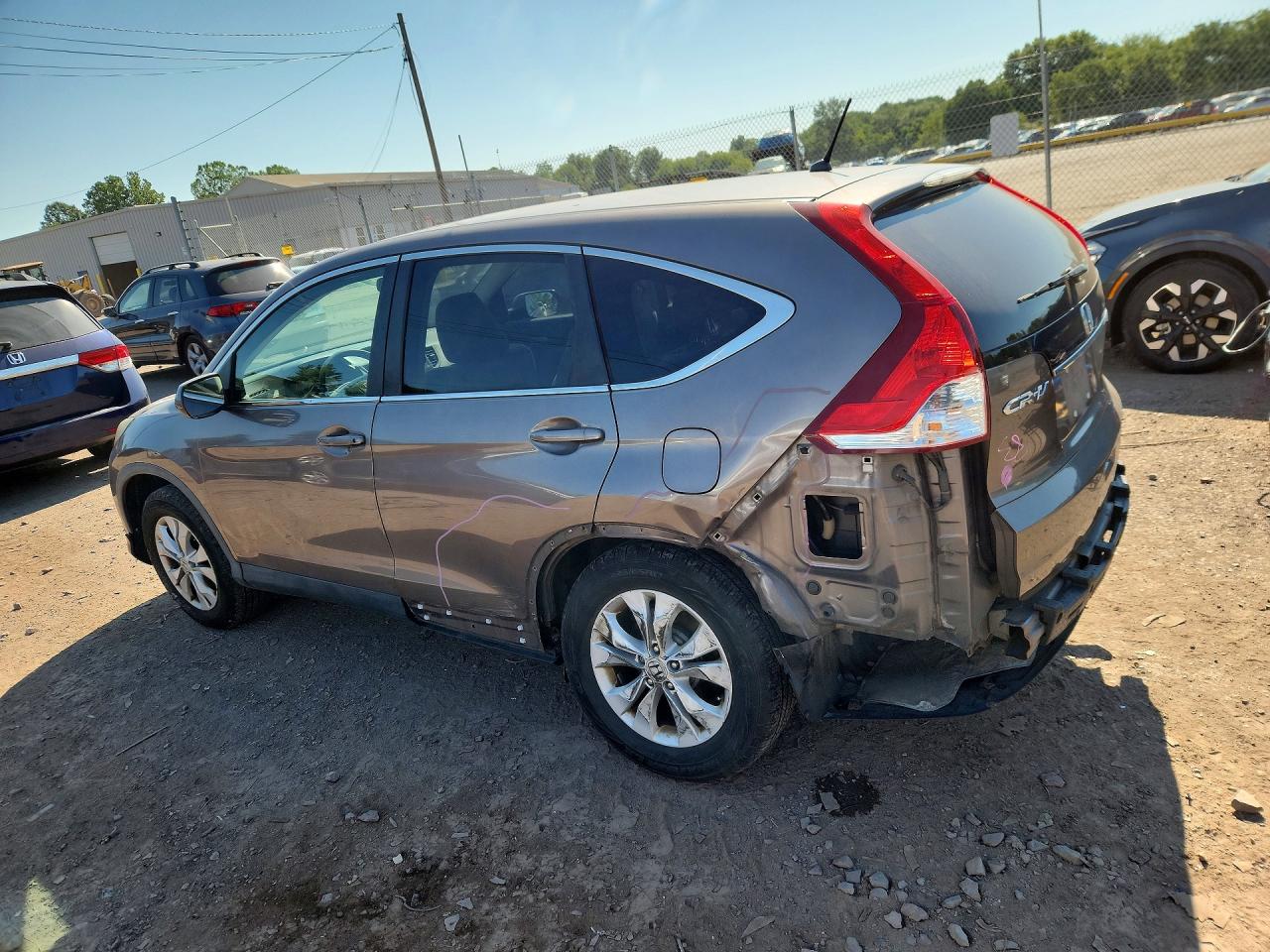 2013 Honda Cr-v Ex Gray vin: 5J6RM4H56DL040424