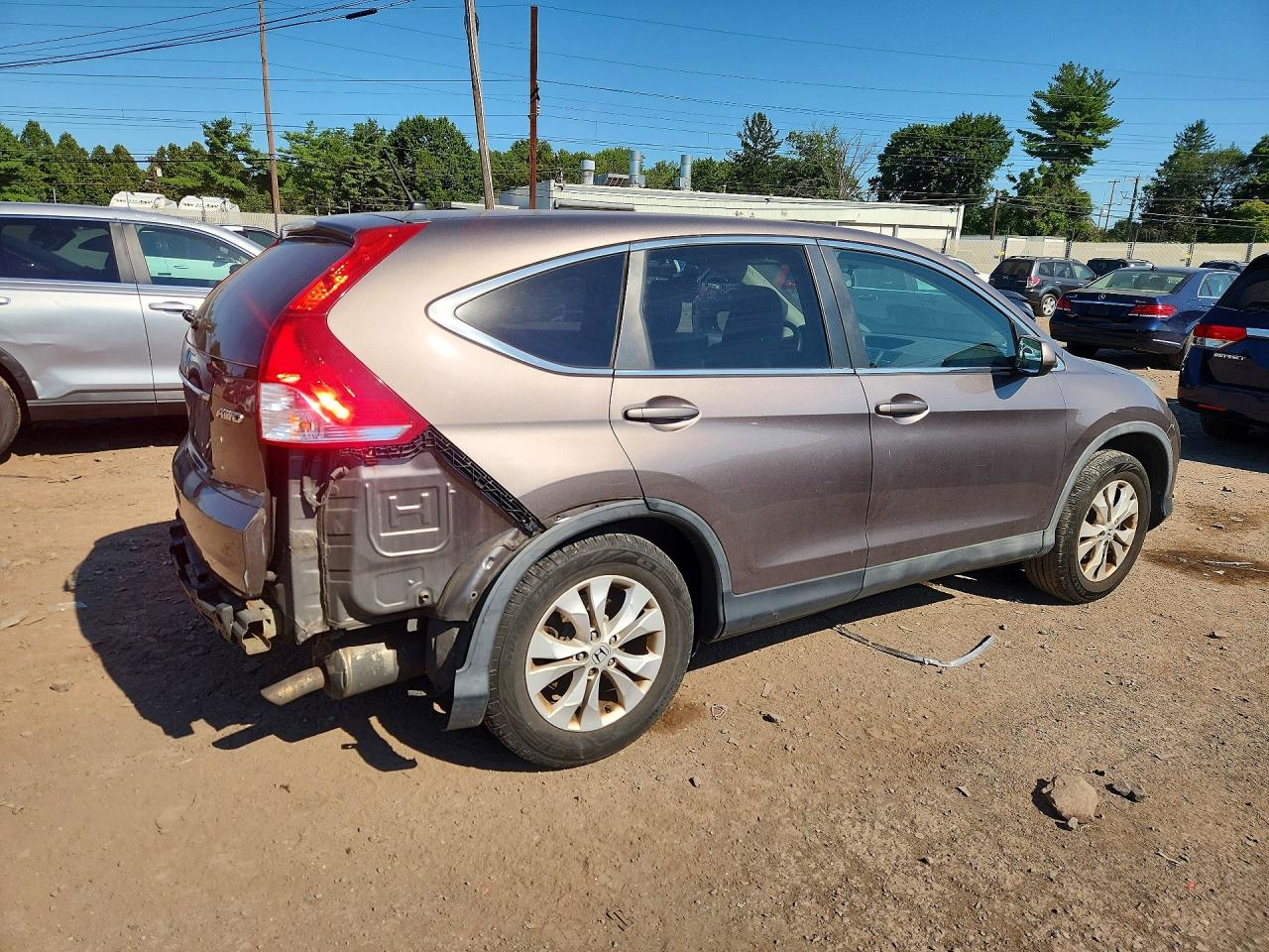 2013 Honda Cr-v Ex Gray vin: 5J6RM4H56DL040424