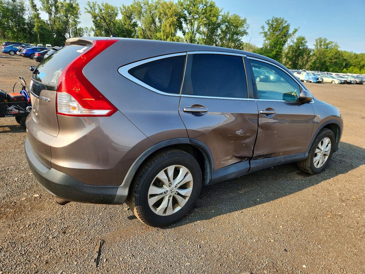 2014 Honda Cr-v Ex Brown vin: 5J6RM4H56EL000796