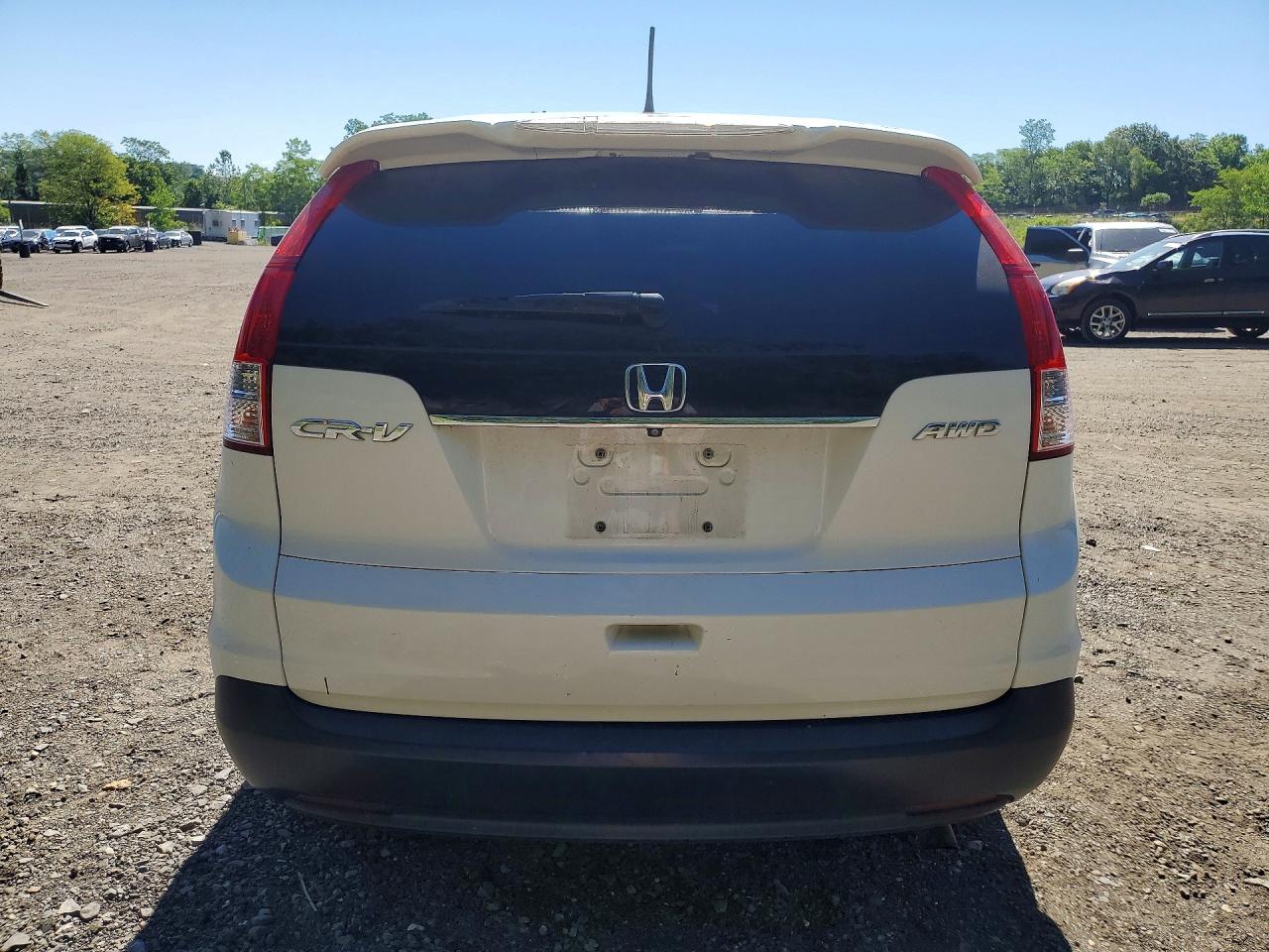 2014 Honda Cr-v Ex White vin: 5J6RM4H56EL048444