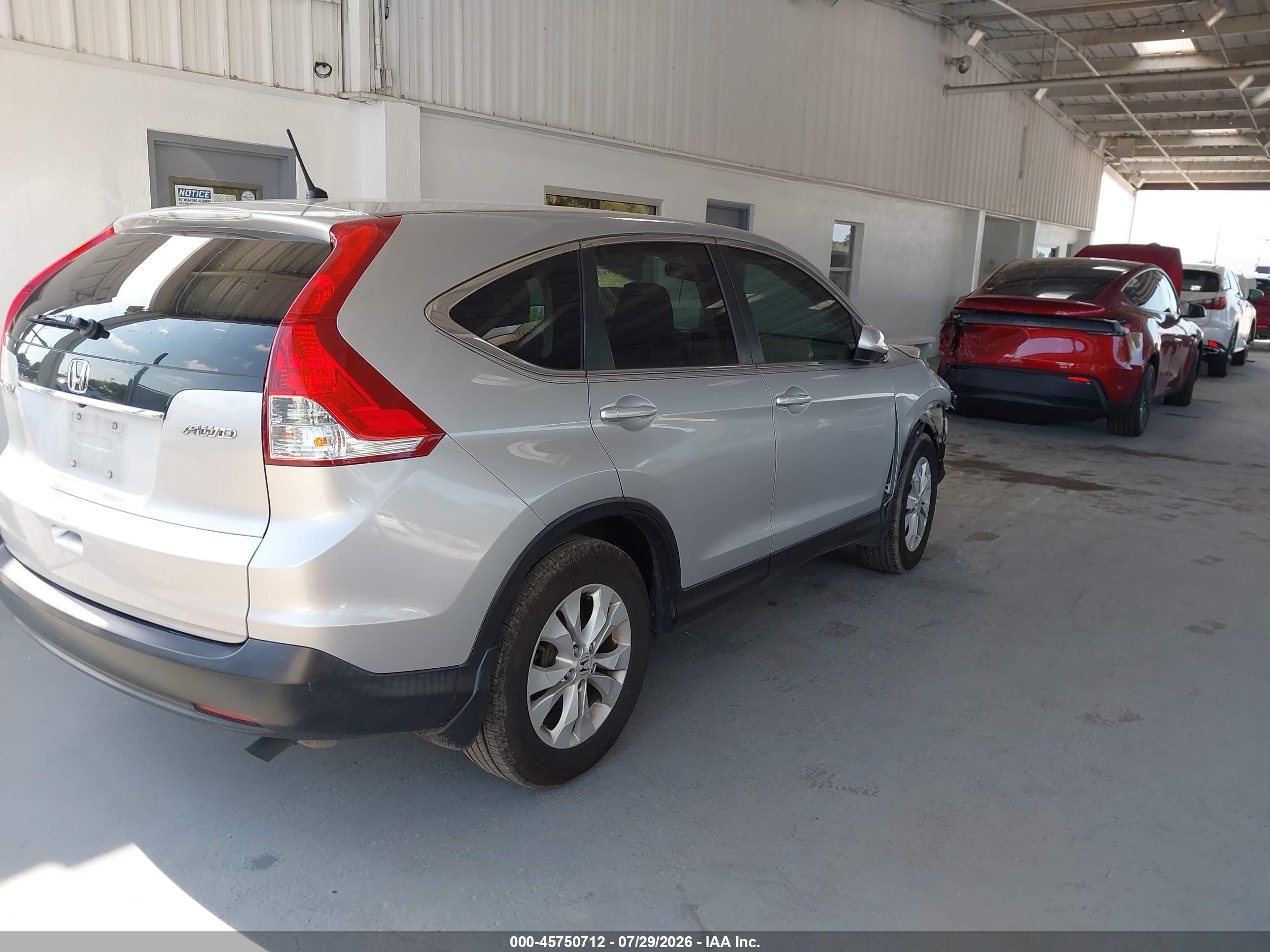 2014 Honda Cr-v Ex Silver vin: 5J6RM4H56EL053885