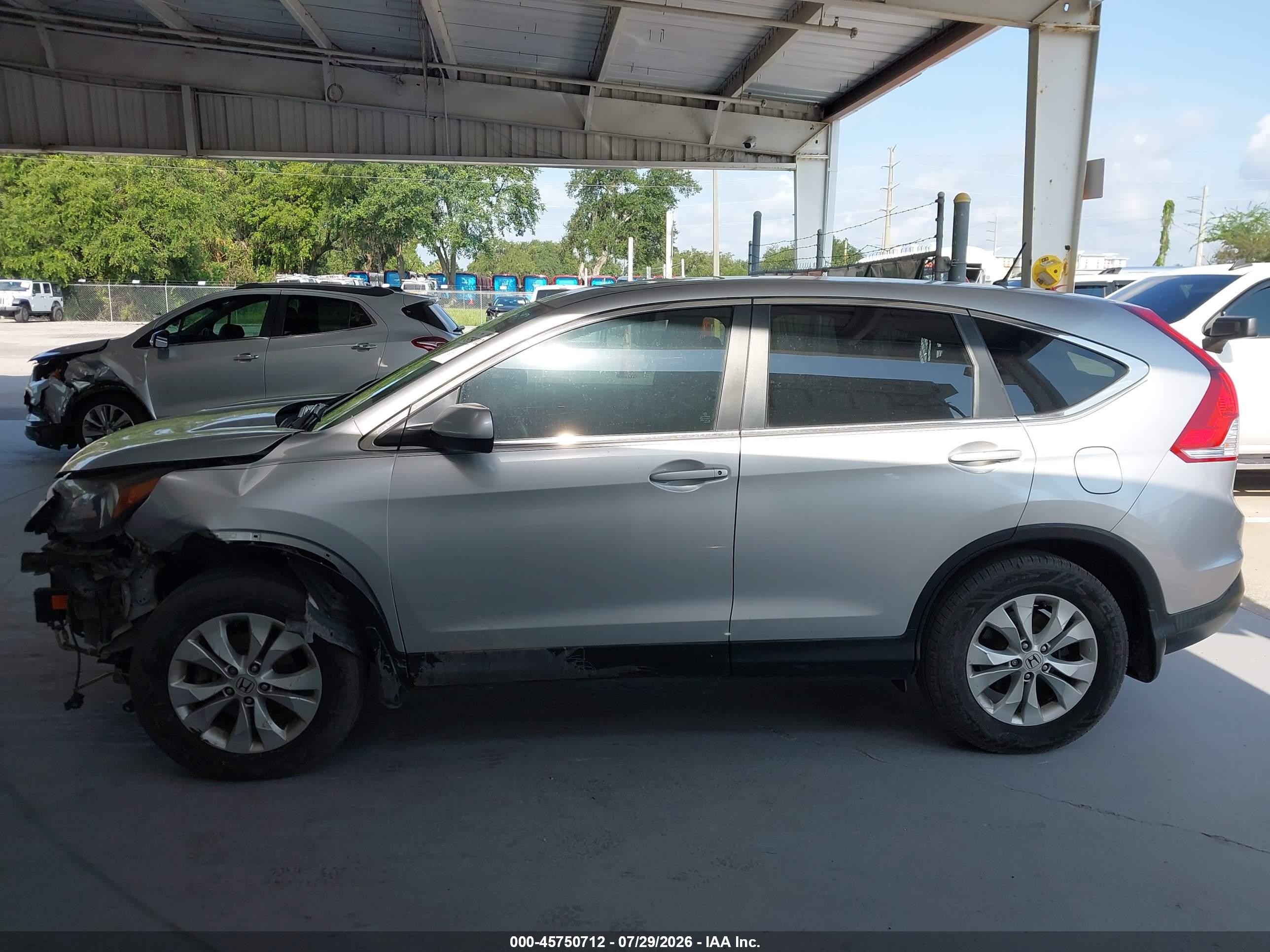 2014 Honda Cr-v Ex Silver vin: 5J6RM4H56EL053885