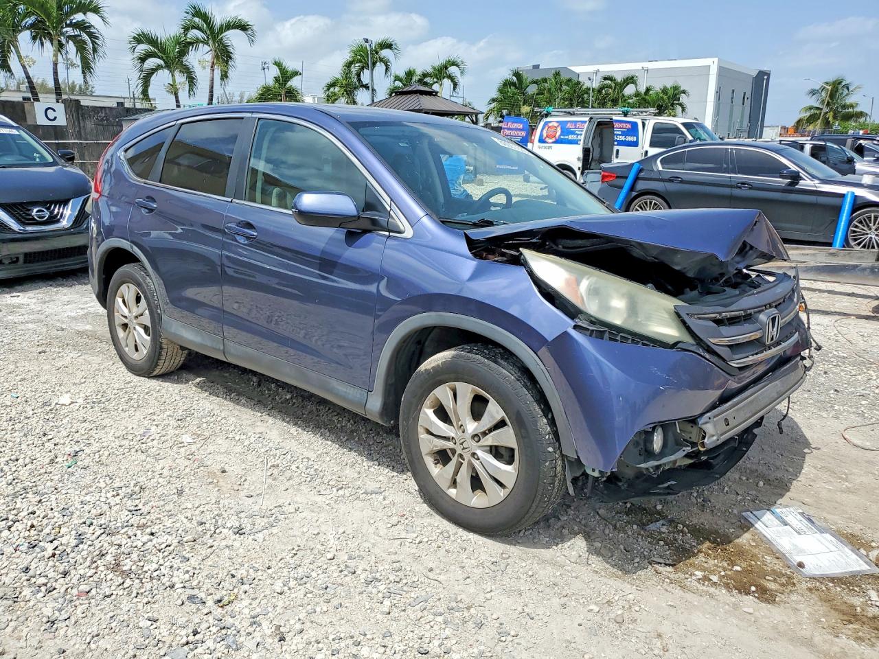 2014 Honda Cr-v Ex Blue vin: 5J6RM4H56EL082626
