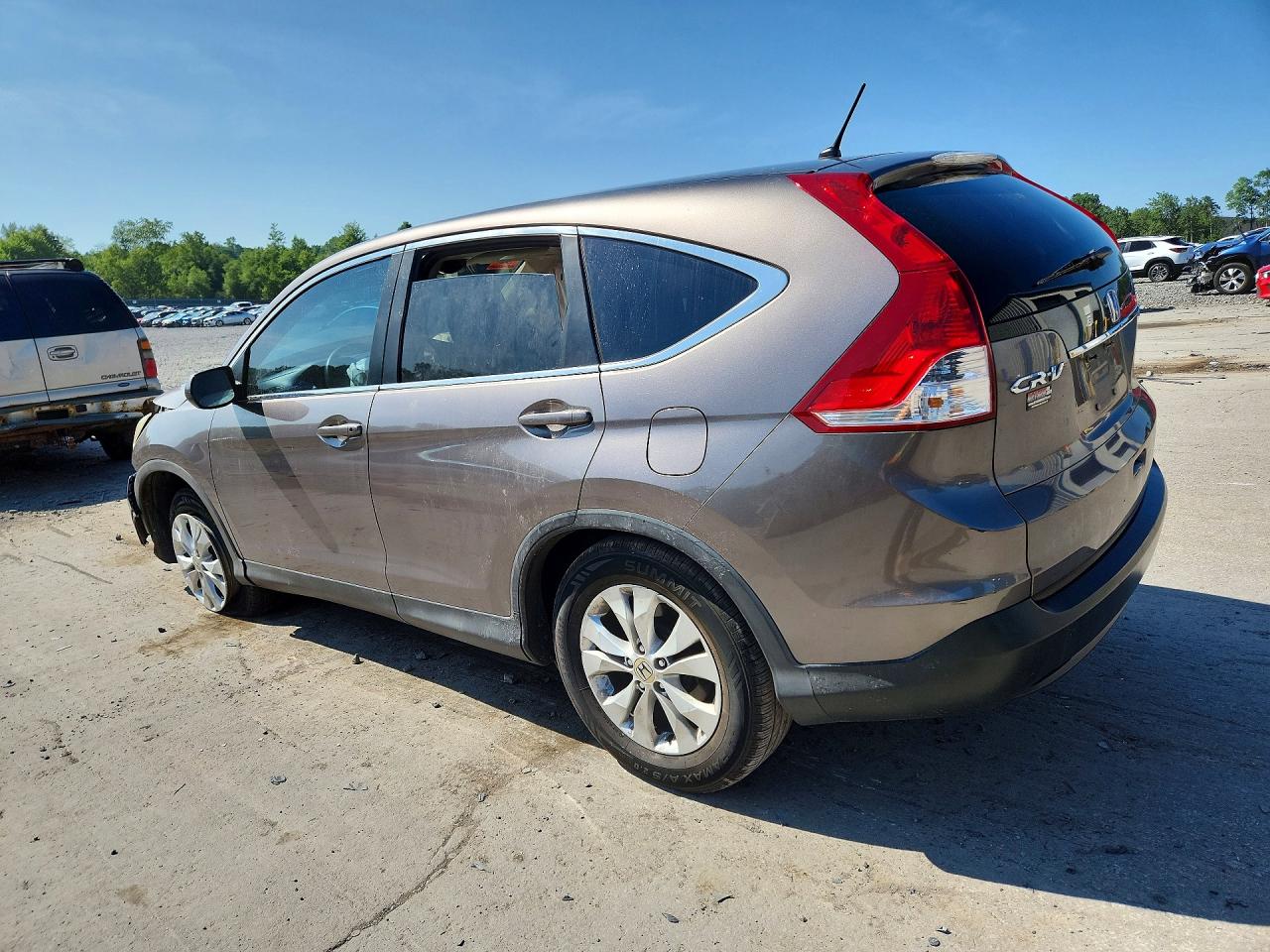 2014 Honda Cr-v Ex Brown vin: 5J6RM4H56EL094954