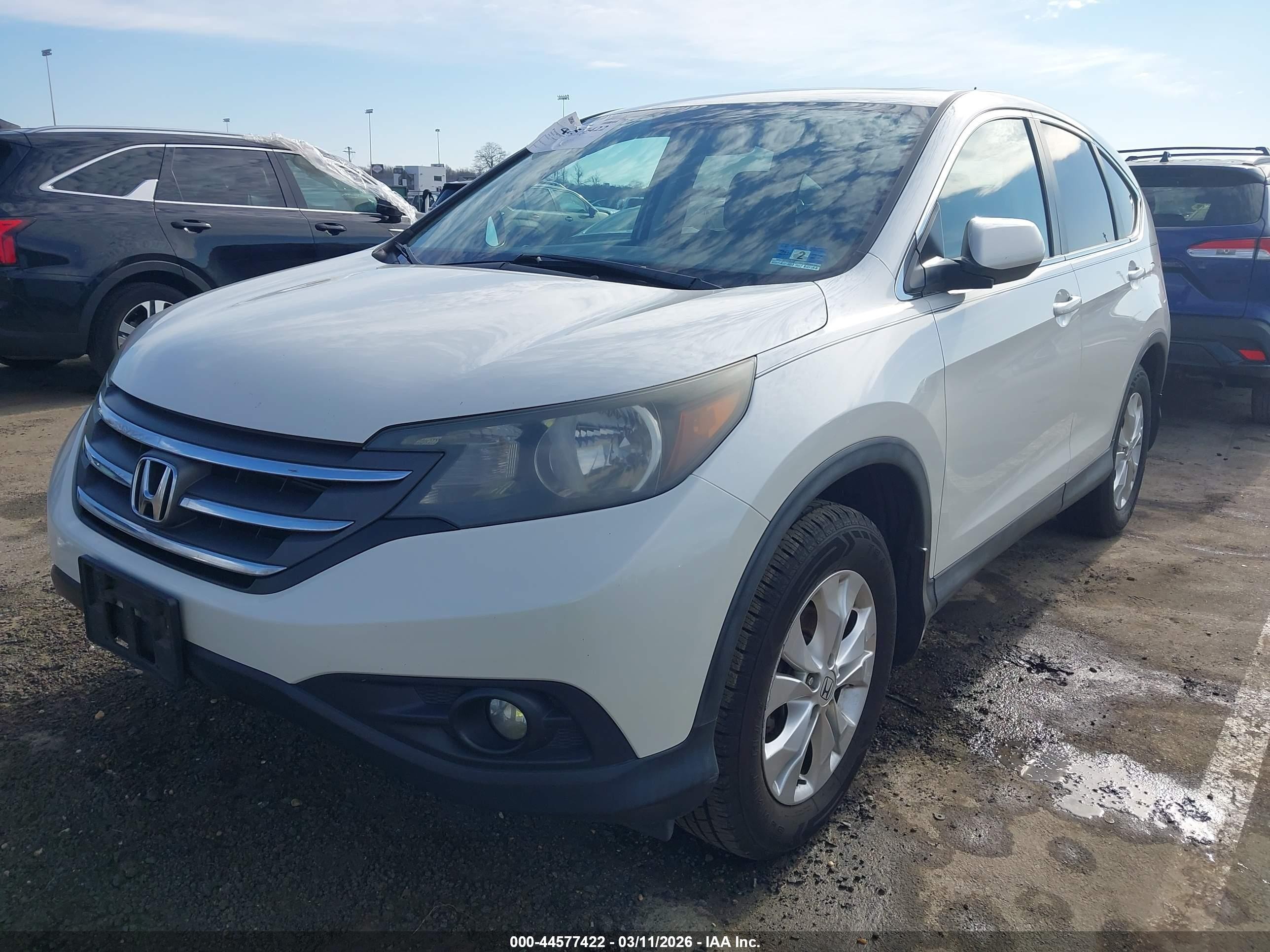 2014 Honda Cr-v Ex White vin: 5J6RM4H56EL099426