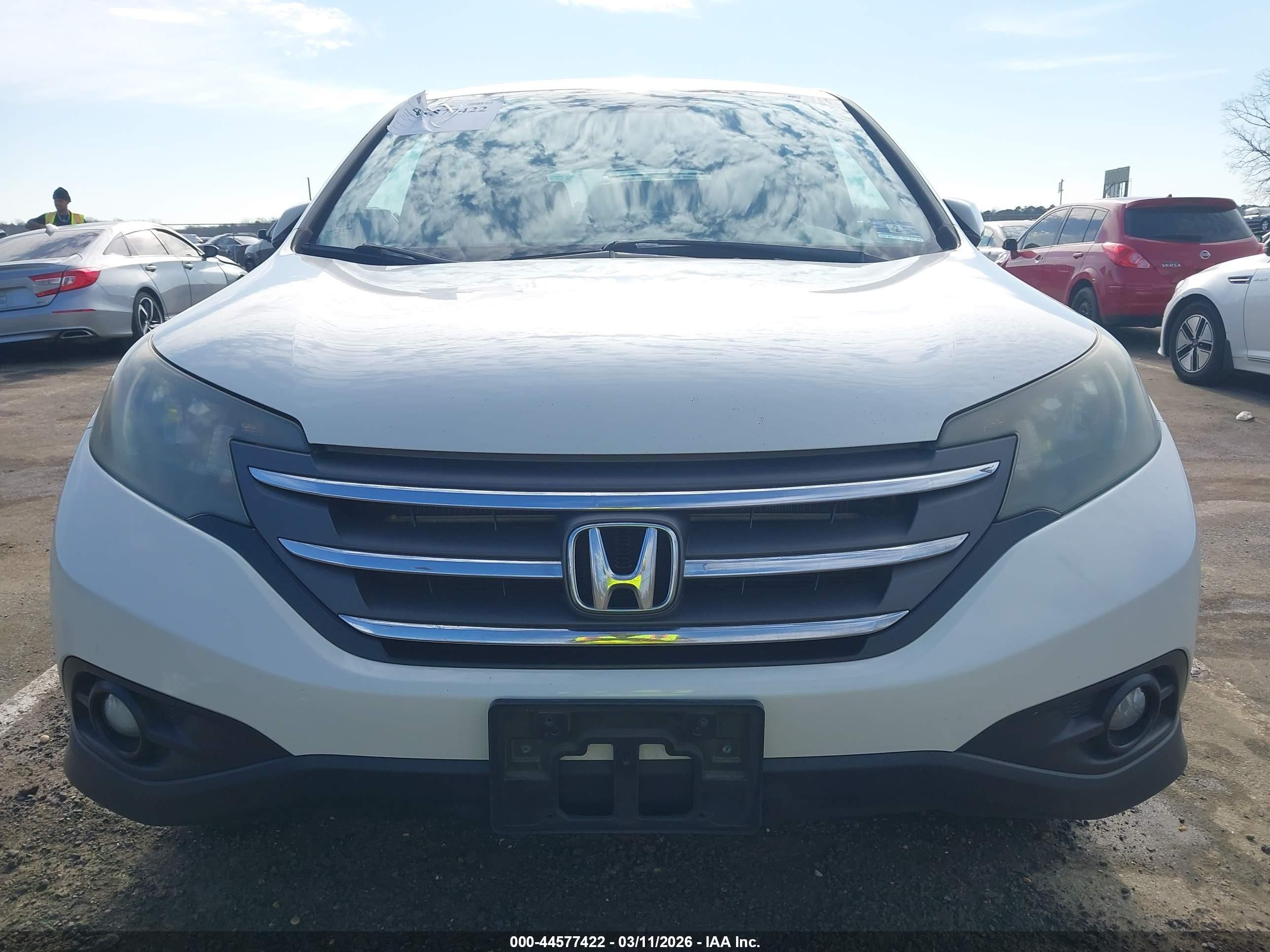 2014 Honda Cr-v Ex White vin: 5J6RM4H56EL099426