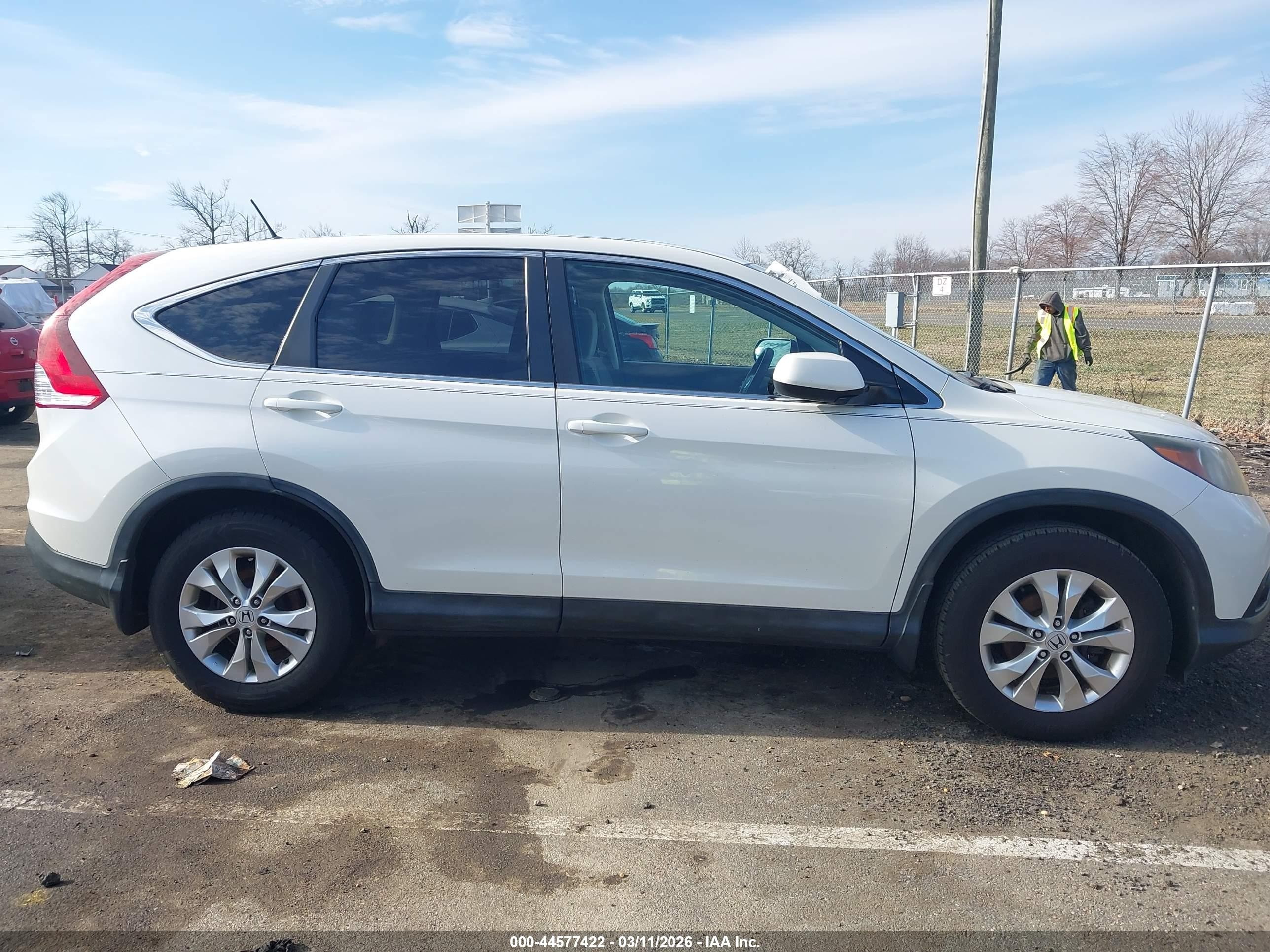 2014 Honda Cr-v Ex White vin: 5J6RM4H56EL099426